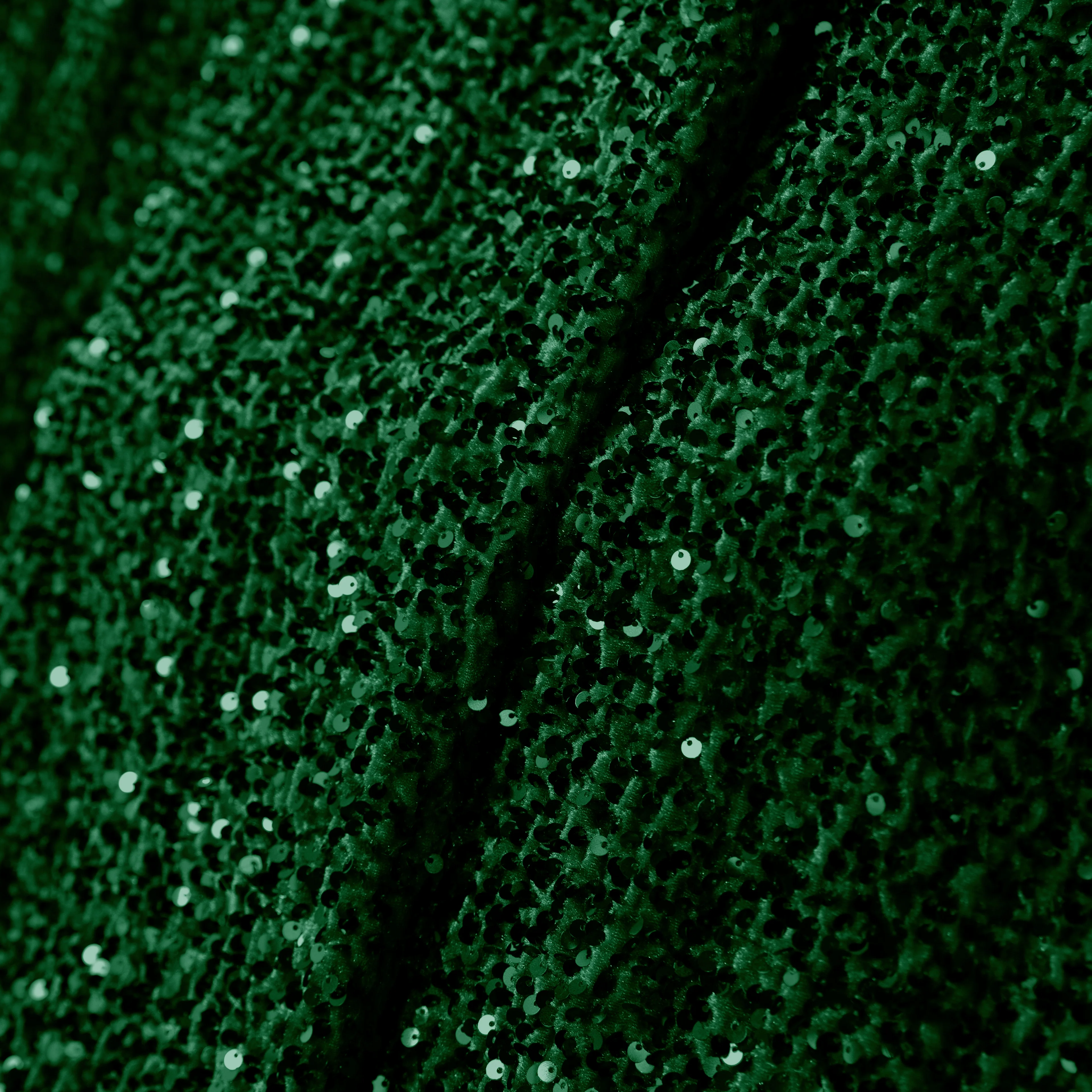 Sequin Velvet 12ft H x 52" W Drape/Backdrop Curtain Panel - Emerald Green - Image 9