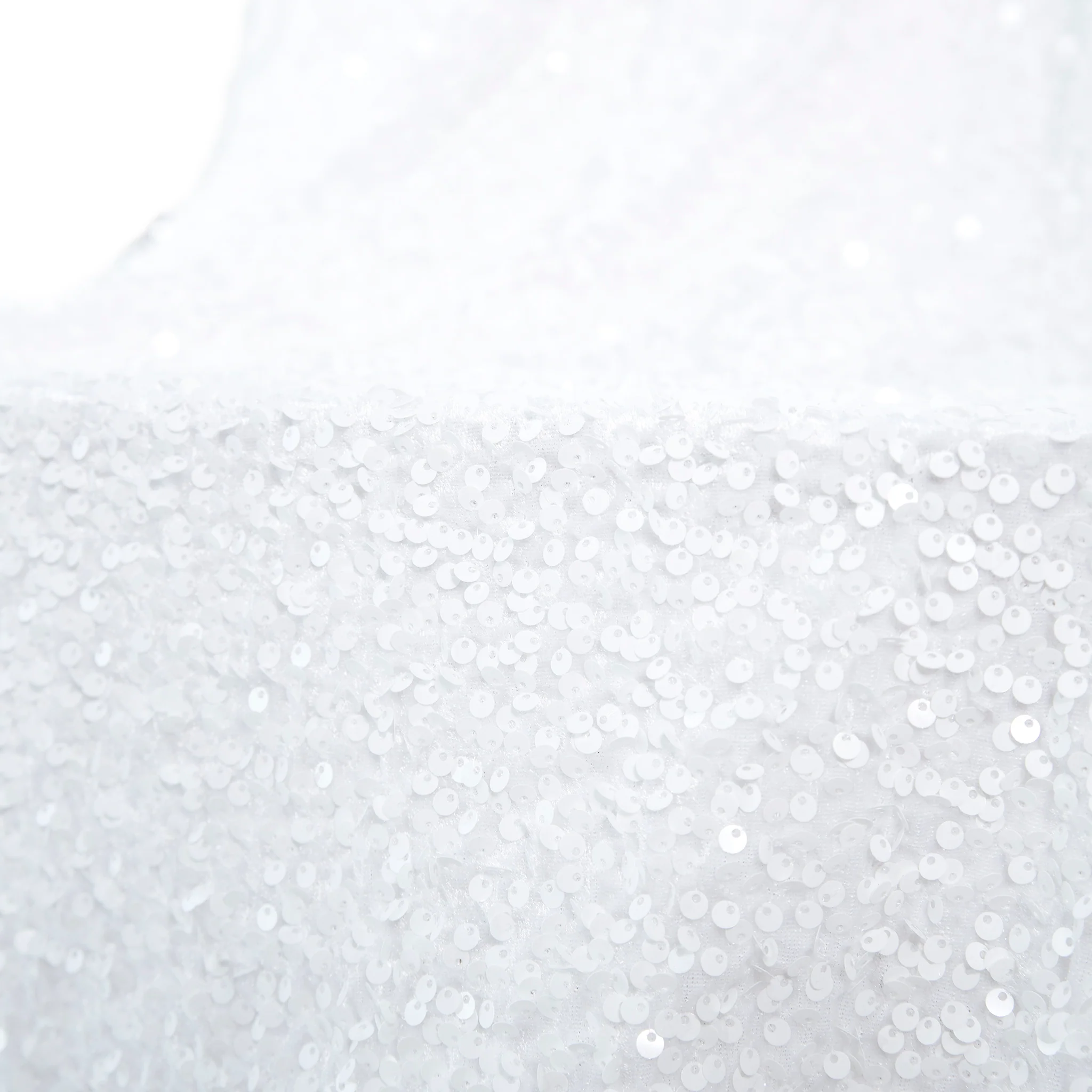 Sequin Velvet 8ft H x 52" W Drape/Backdrop Curtain Panel - White - Image 3