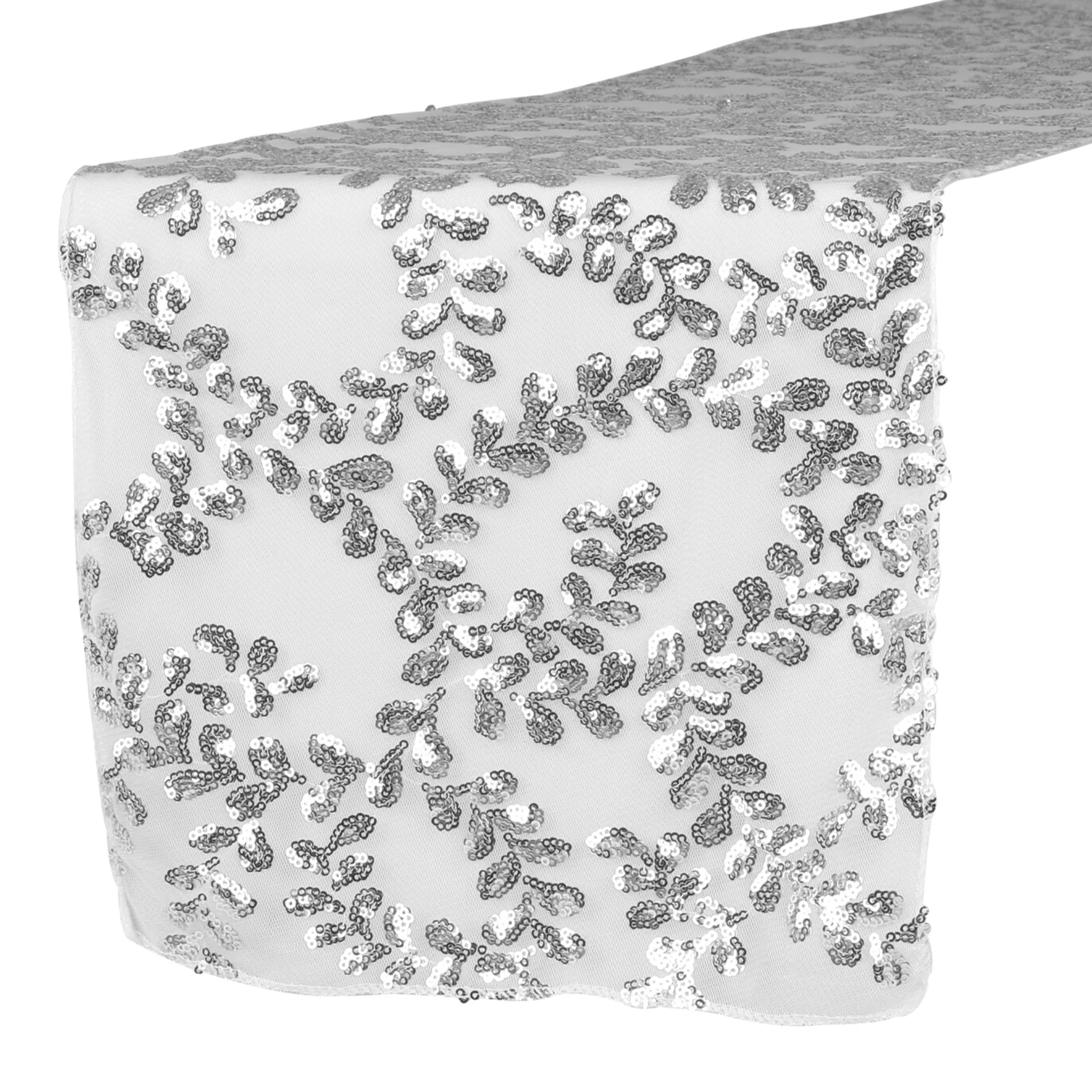 Sequin Vine Table Runner - Silver - Image 5