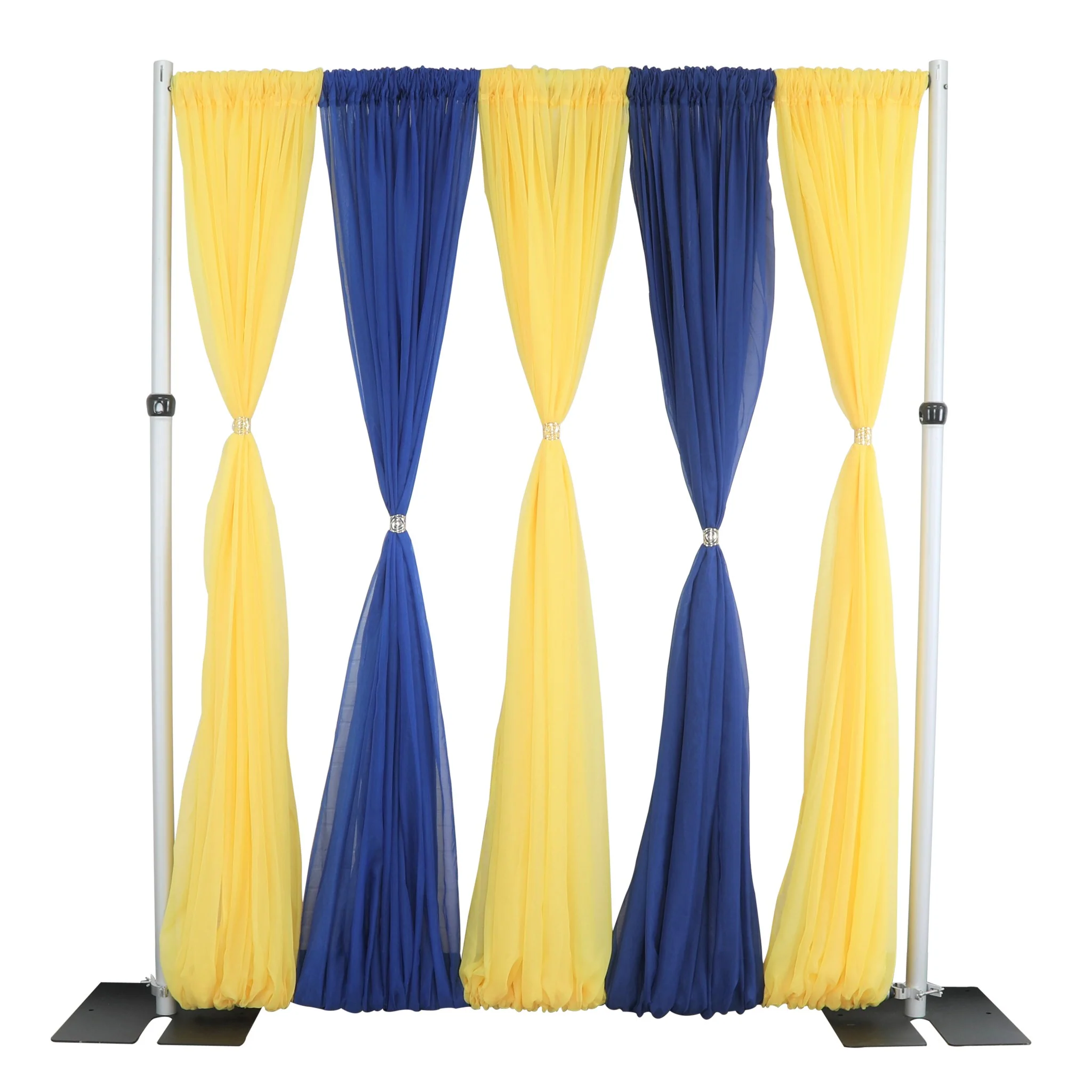 Sheer Voile Flame Retardant (FR) 14ft H x 118" W Drape/Backdrop Curtain Panel - Royal Blue - Image 4