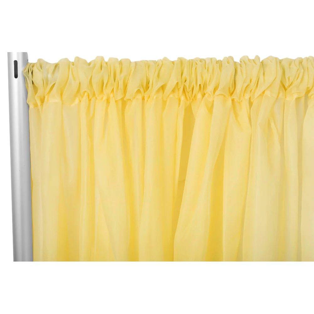 Sheer Voile Flame Retardant (FR) 8ft H x 118" W Drape/Backdrop Curtain Panel - Canary Yellow