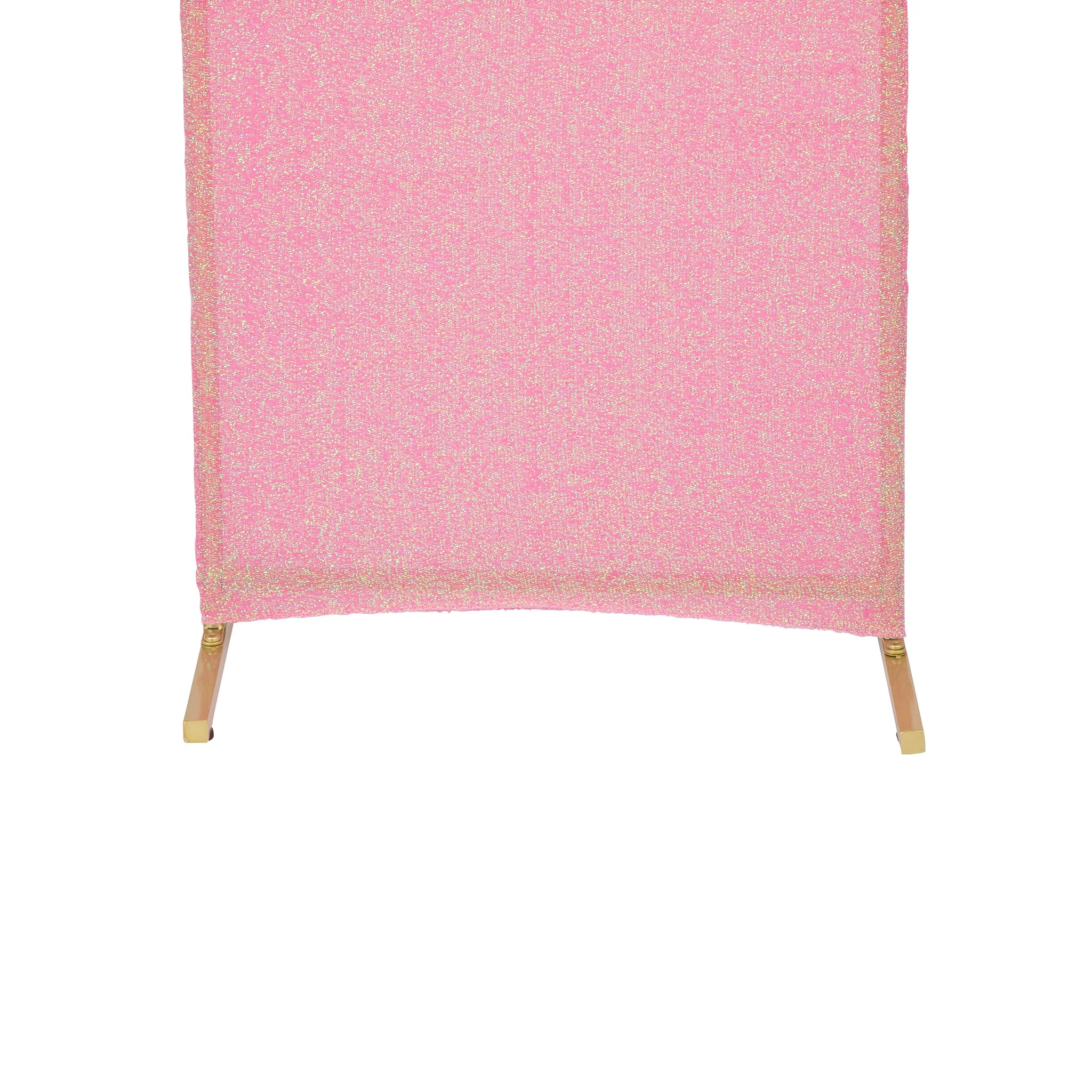 Shimmer Spandex Arch Covers for Chiara Frame Backdrop 3pc/set - Iridescent Pink - Image 4