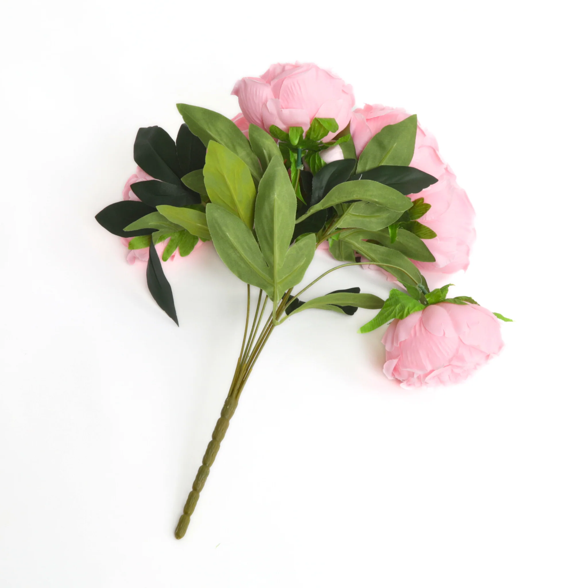 Silk Artificial Peony Flower Bush Bundle - Pink - Image 7