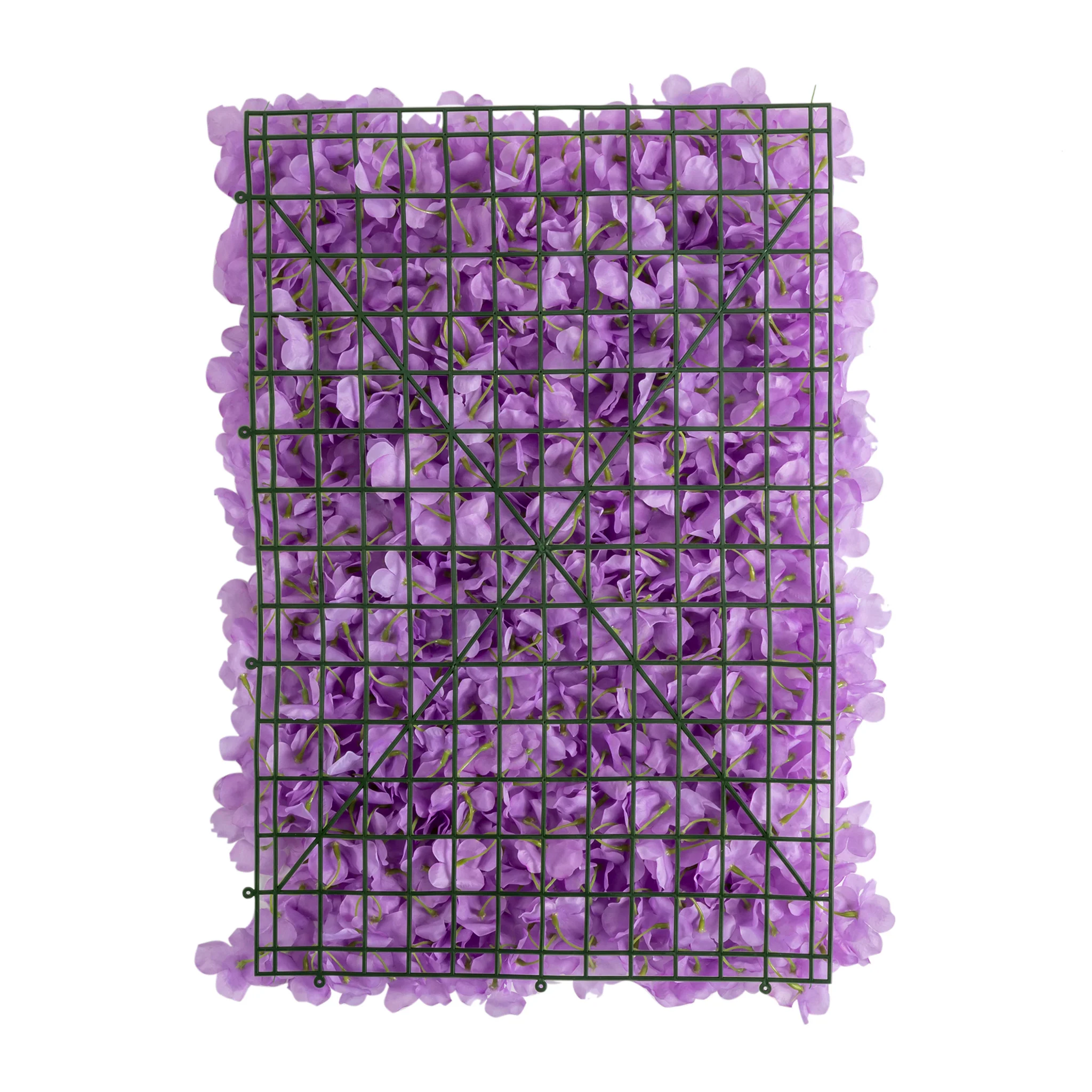 Silk Hydrangeas Flower Wall Backdrop Panel - Lavender - Image 4
