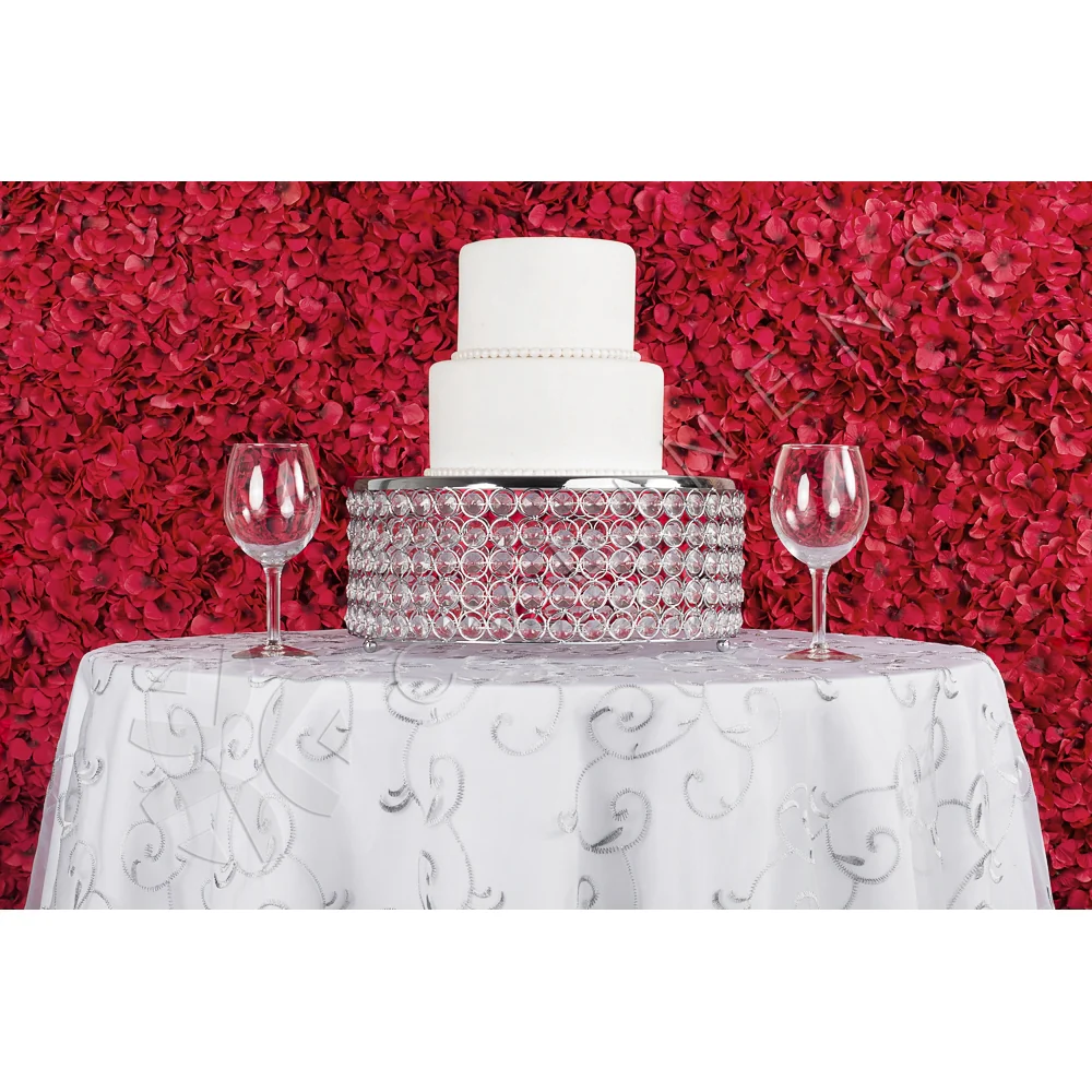 Silk Hydrangeas Flower Wall Backdrop Panel - Red - Image 3