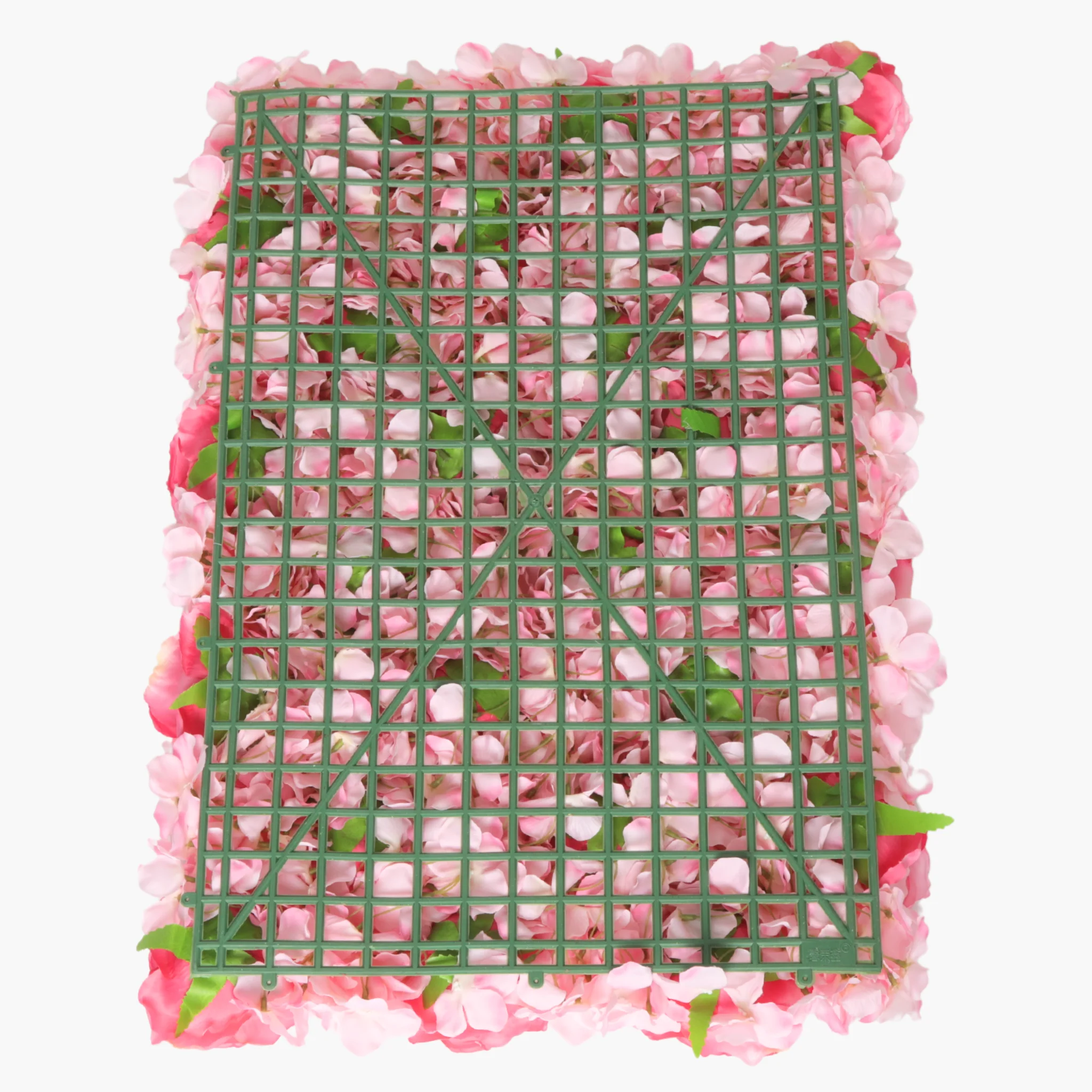 Silk Roses/Hydrangeas Flower Wall Backdrop Panel - Fuchsia - Image 4
