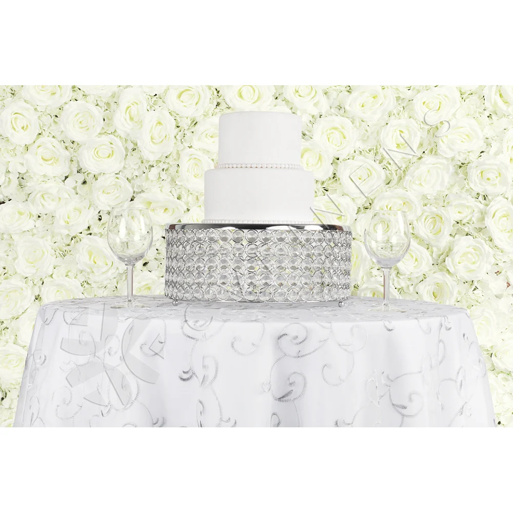 Silk Roses/Hydrangeas Flower Wall Backdrop Panel - Cream - Image 5
