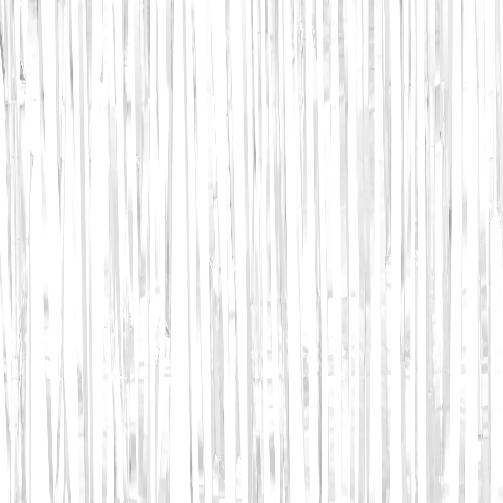 Silver Matte Foil Fringe Backdrop Curtain 6.5 ft - Image 3