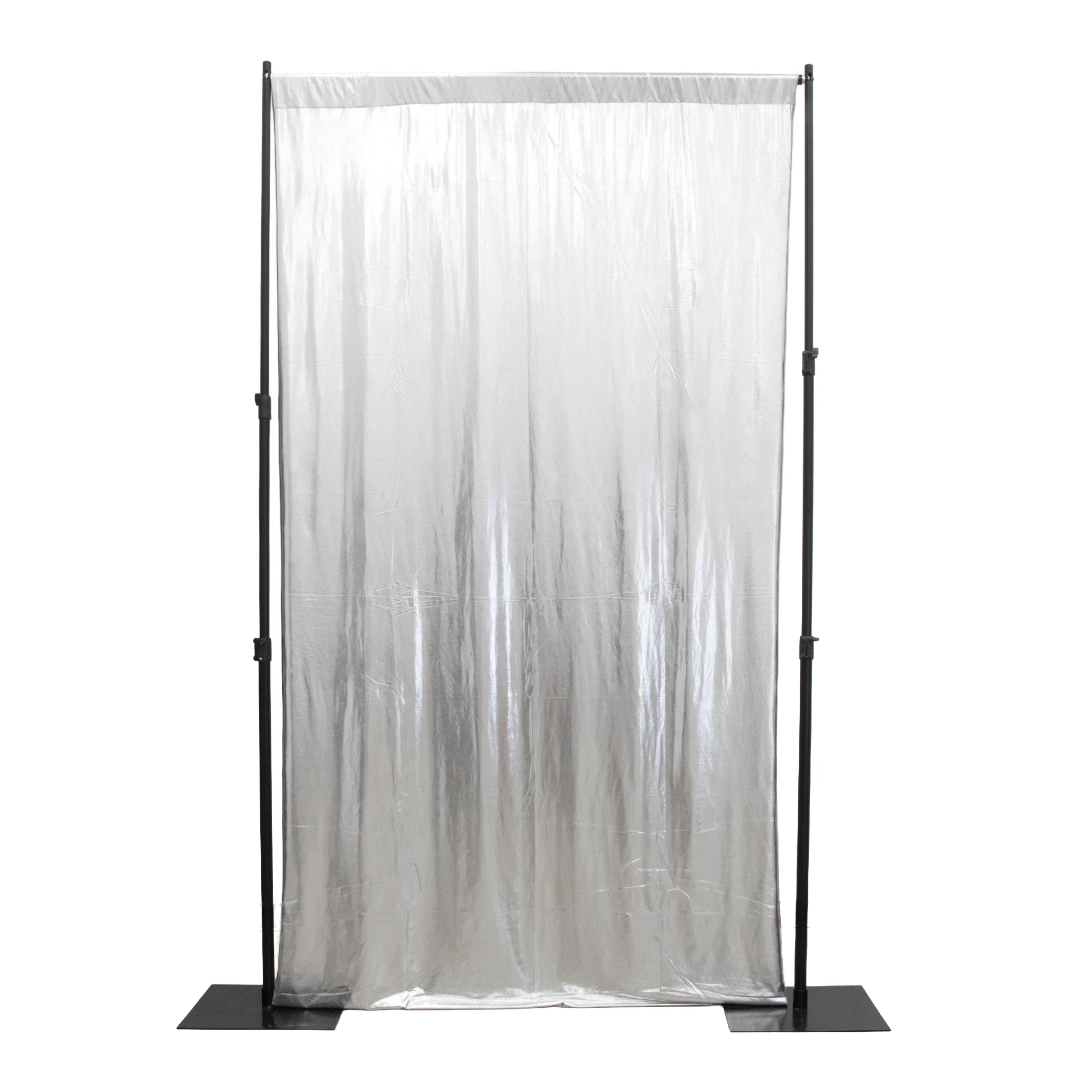 Metallic Silver Spandex Drape Curtain – 10ft x 60" Wrinkle-Free Backdrop Panel - Image 6