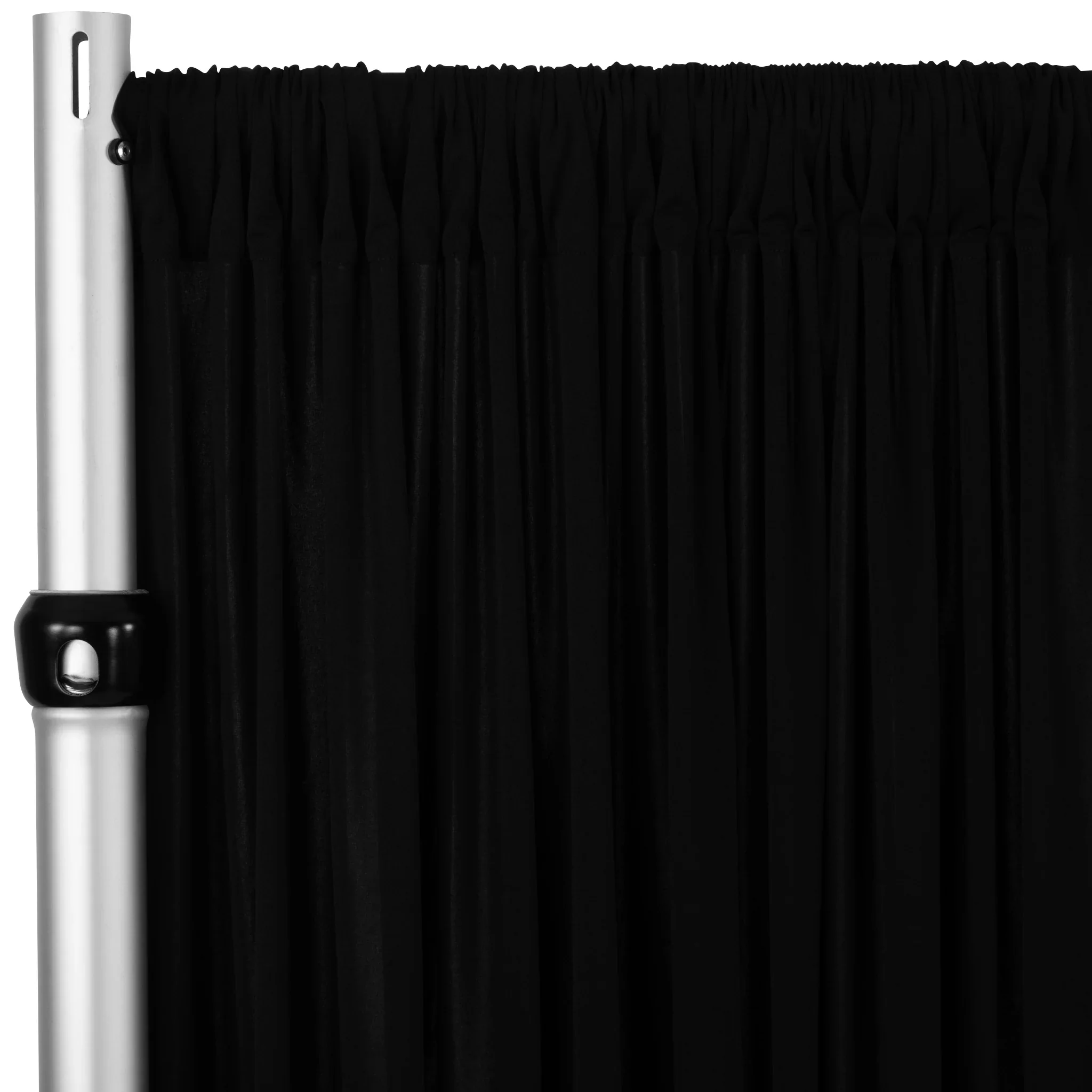 Spandex 4-way Stretch Drape Curtain 10ft H x 118" W - Black