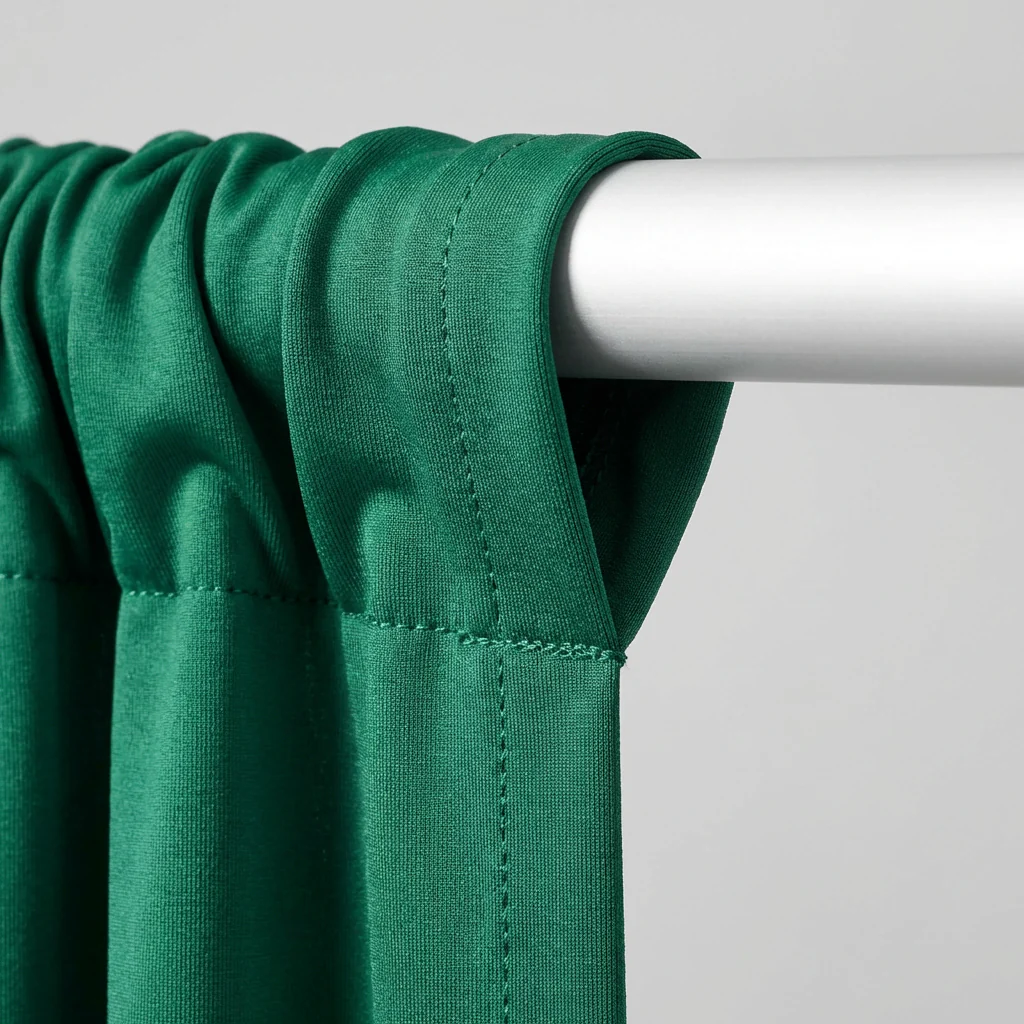 Spandex 4-way Stretch Drape Curtain 10ft H x 60" W - Emerald Green - Image 6