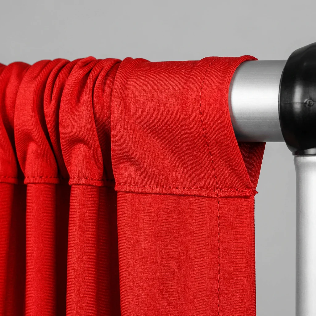 Spandex 4-way Stretch Drape Curtain 10ft H x 60" W - Red - Image 4