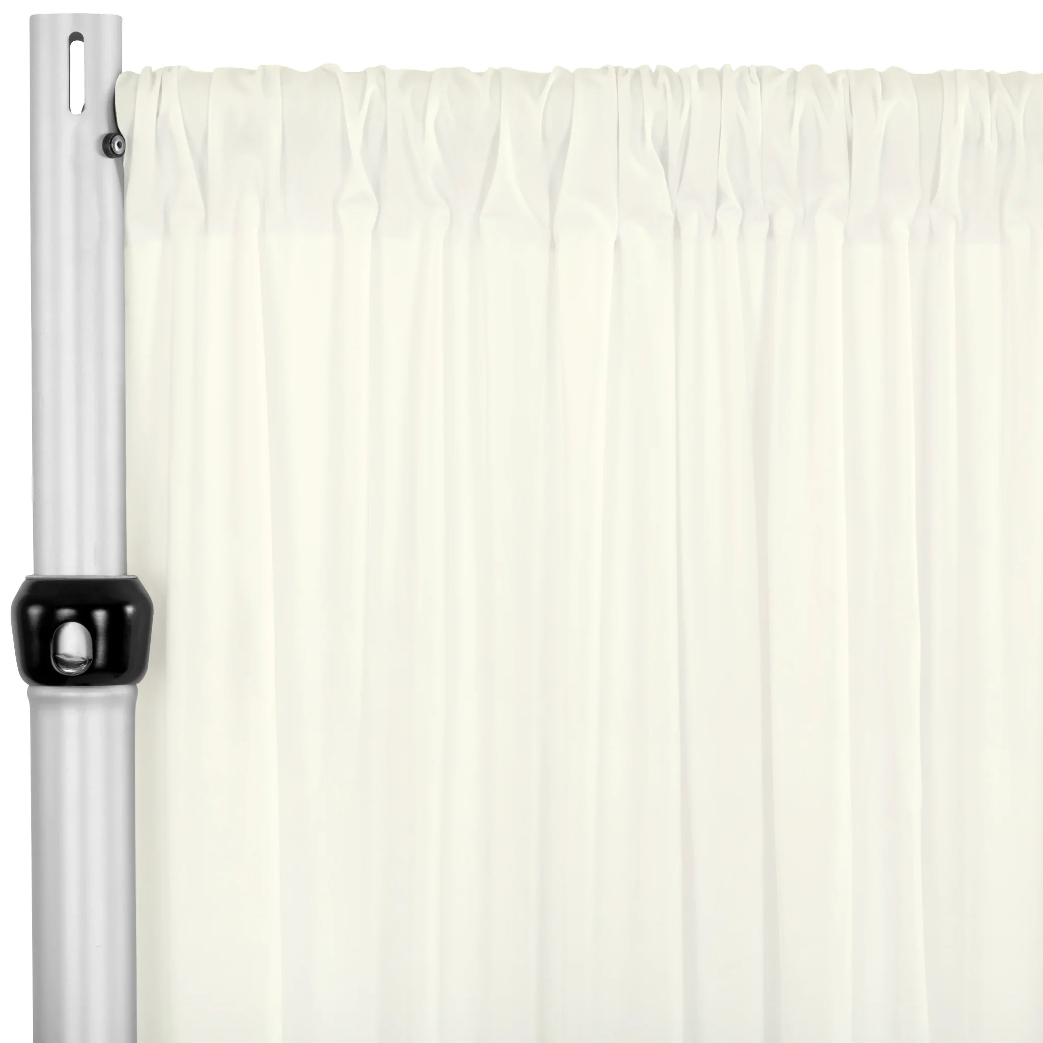 Spandex 4-way Stretch Drape Curtain 12ft H x 118" W - Ivory