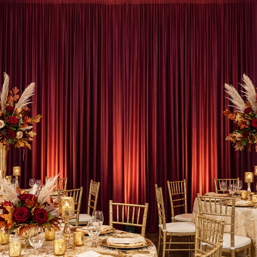 Spandex 4-way Stretch Drape Curtain 12ft H x 60" W - Burgundy - Image 3