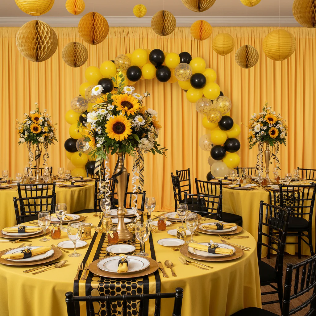 Spandex 4-way Stretch Drape Curtain 12ft H x 60" W - Canary Yellow - Image 2