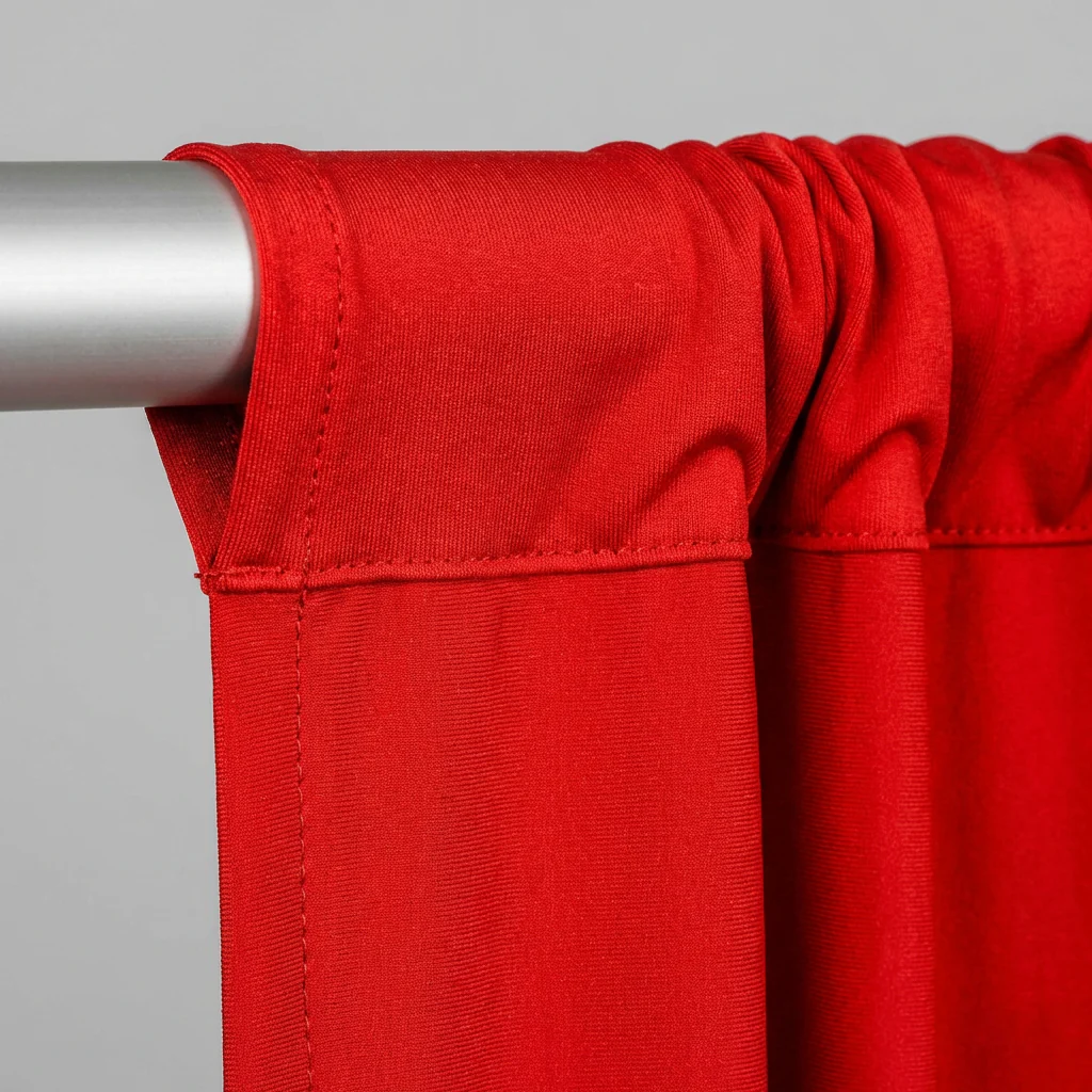 Spandex 4-way Stretch Drape Curtain 12ft H x 60" W - Red - Image 4