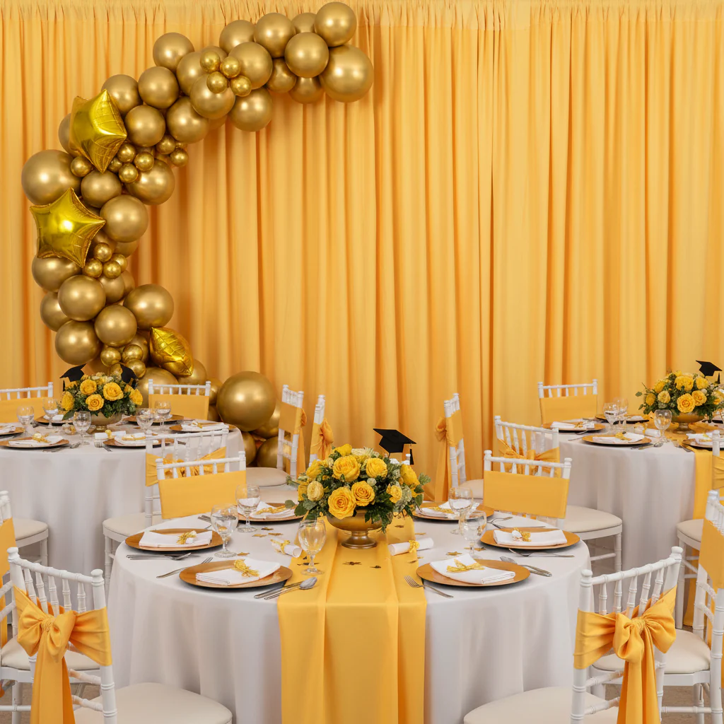 Spandex 4-way Stretch Drape Curtain 14ft H x 60" W - Canary Yellow - Image 2
