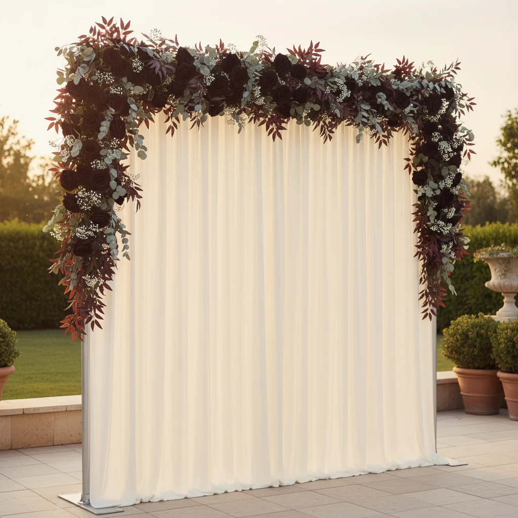 Spandex 4-way Stretch Drape Curtain 14ft H x 60" W - Ivory - Image 2