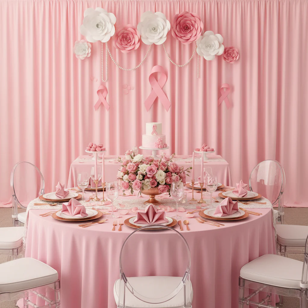 Spandex 4-way Stretch Drape Curtain 14ft H x 60" W - Pink - Image 2
