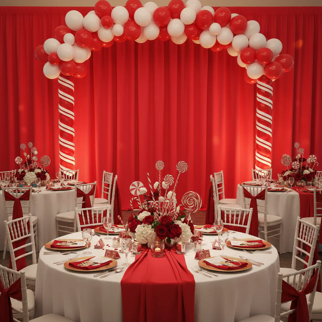 Spandex 4-way Stretch Drape Curtain 14ft H x 60" W - Red - Image 3