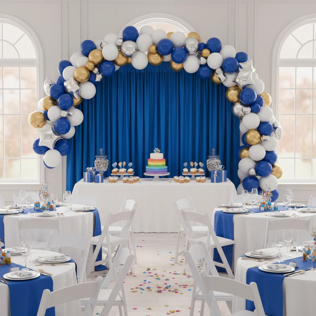 Spandex 4-way Stretch Backdrop Drape Curtain 18ft H x 60" W - Royal Blue - Image 4