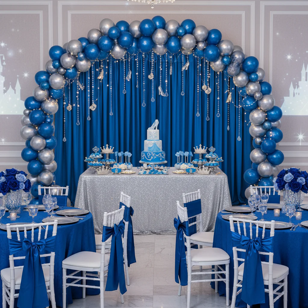 Spandex 4-way Stretch Backdrop Drape Curtain 18ft H x 60" W - Royal Blue - Image 6