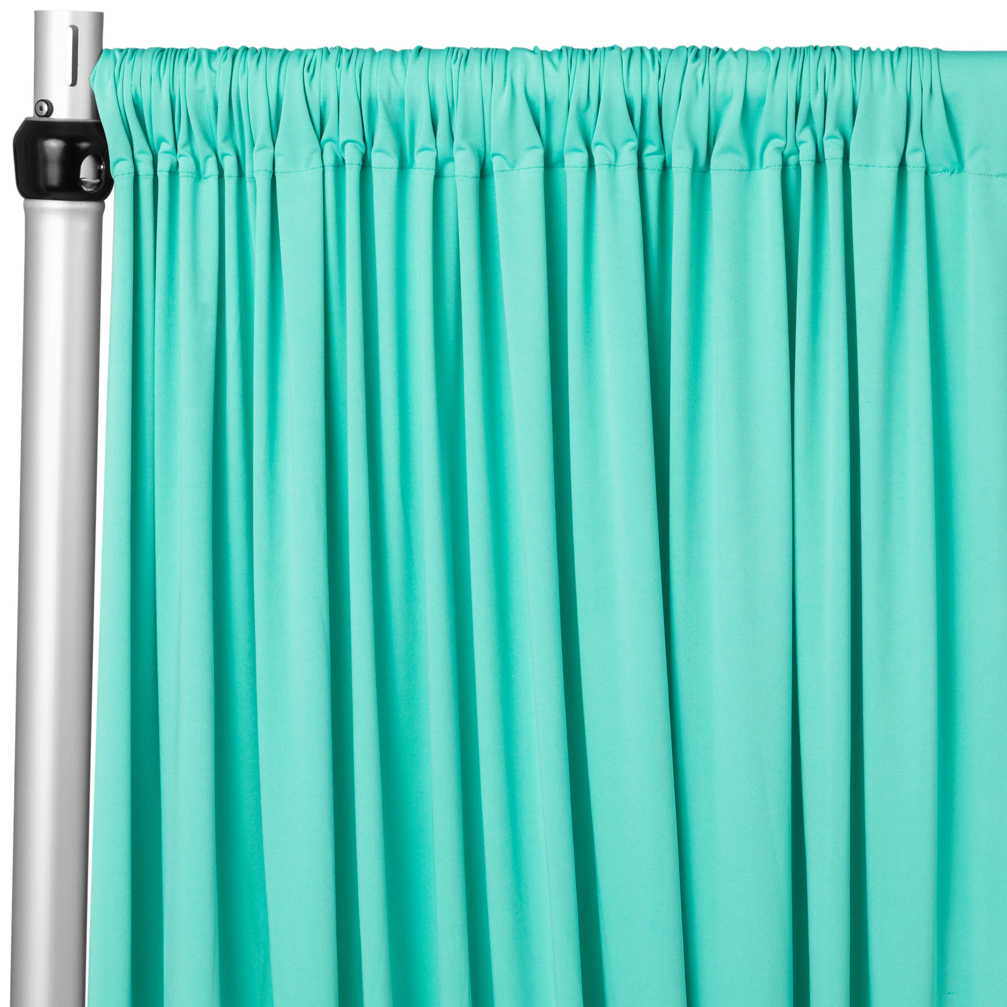 Spandex 4-way Stretch Backdrop Drape Curtain 18ft H x 60" W - Turquoise - Image 2