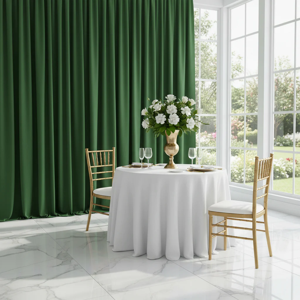 Spandex 4-way Stretch Backdrop Drape Curtain 18ft H x 60" W - Willow Green - Image 8