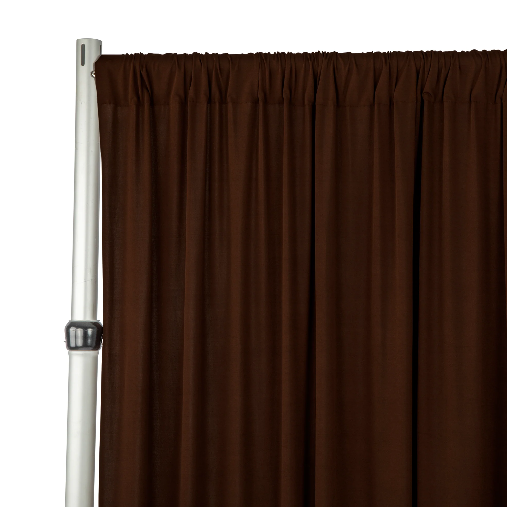 Spandex 4-way Stretch Backdrop Drape Curtain 12ft H x 60" W - Chocolate