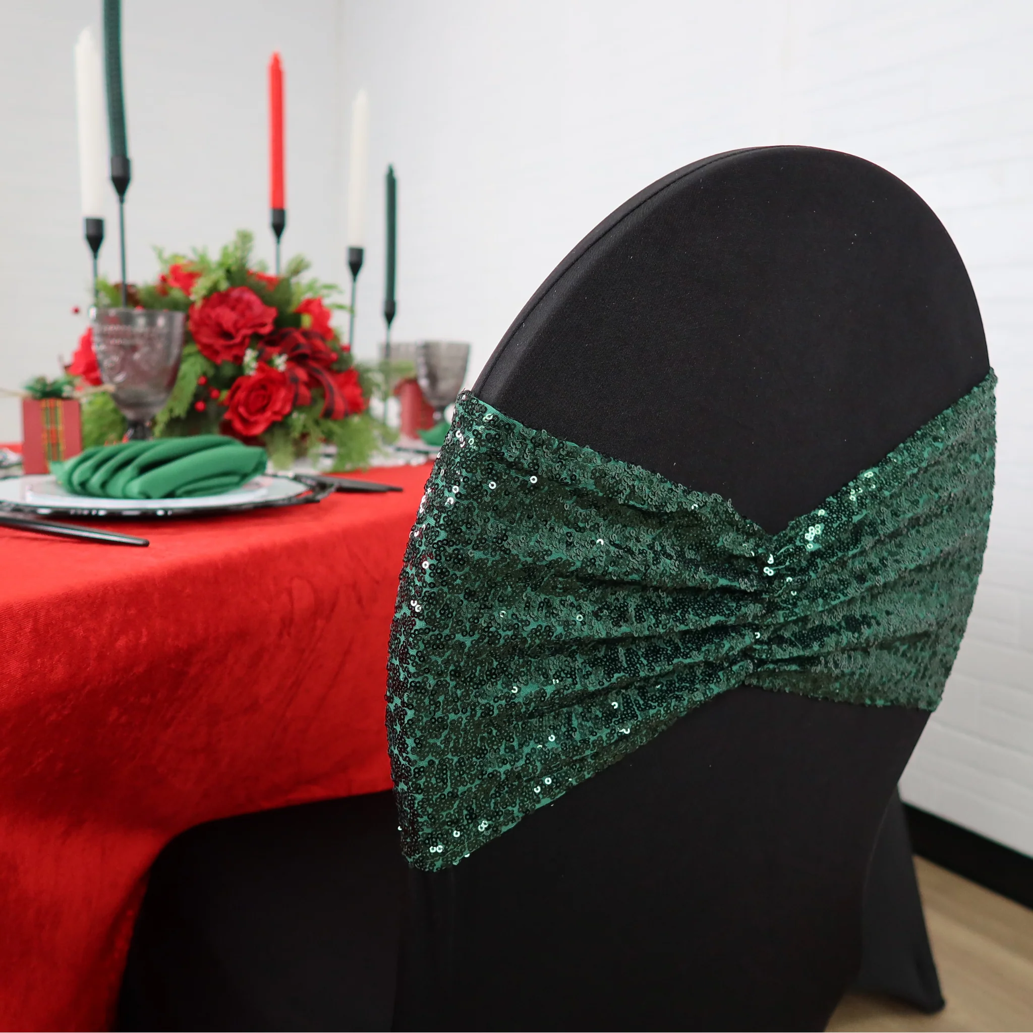 Spandex Banquet Chair Cover - Black - Image 7
