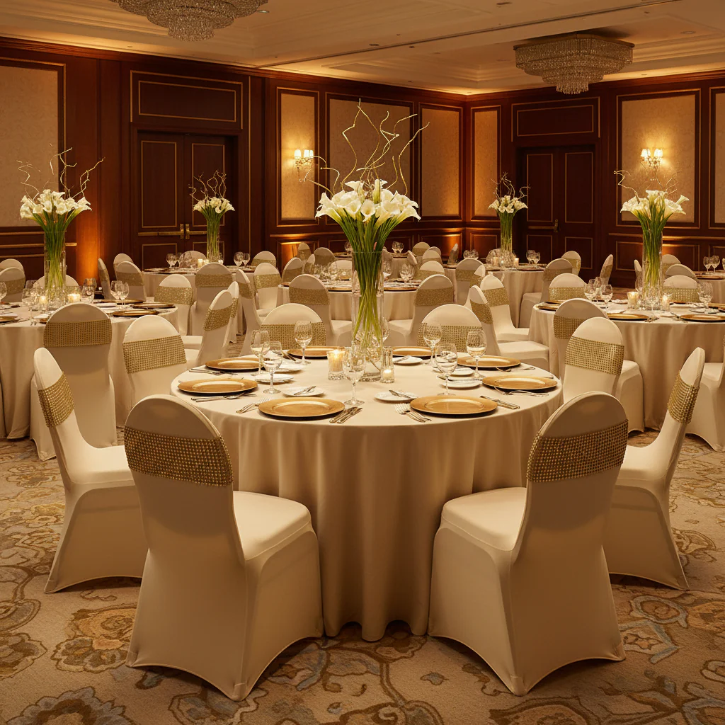 Spandex Banquet Chair Cover - Champagne - Image 4