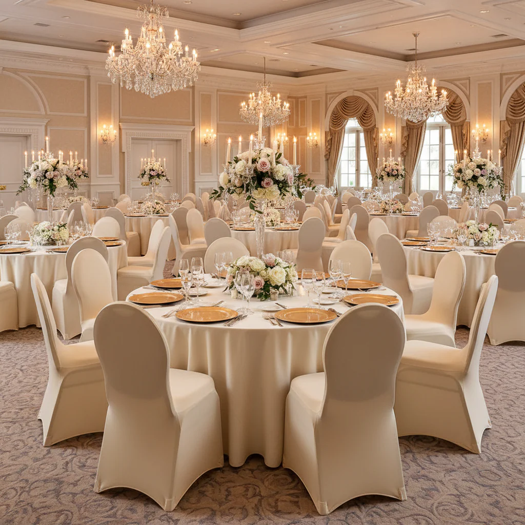 Spandex Banquet Chair Cover - Champagne - Image 5