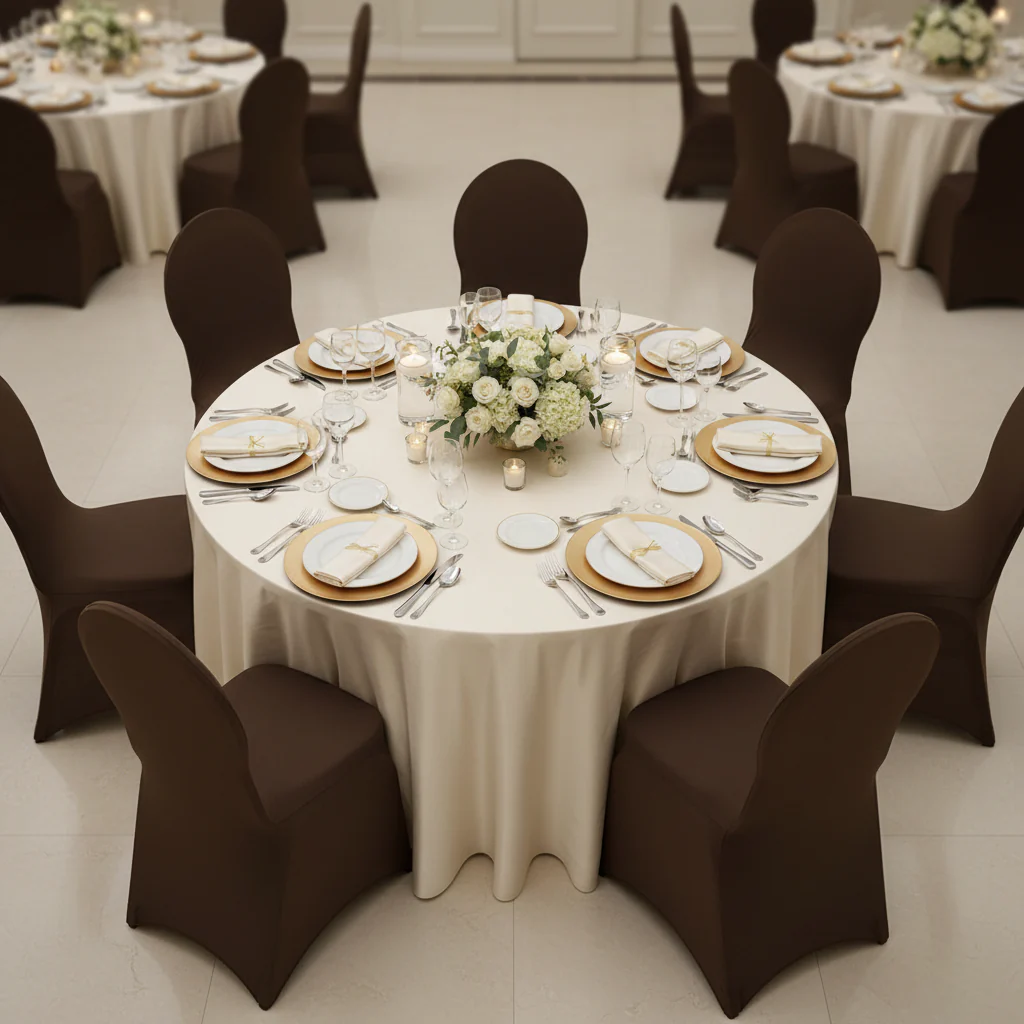 Spandex Banquet Chair Cover - Chocolate Brown - Image 2