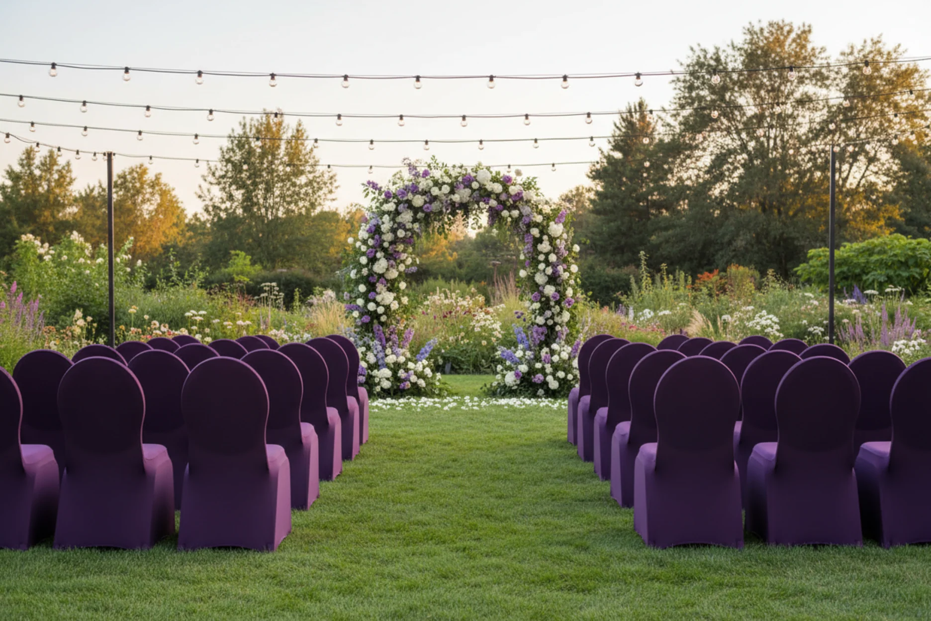 Spandex Banquet Chair Cover - Eggplant/Plum - Image 5