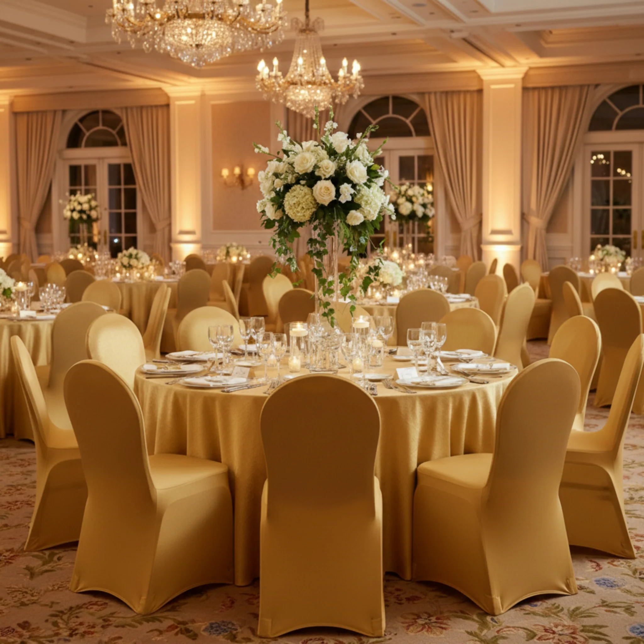 Spandex Banquet Chair Cover - Gold - Image 4