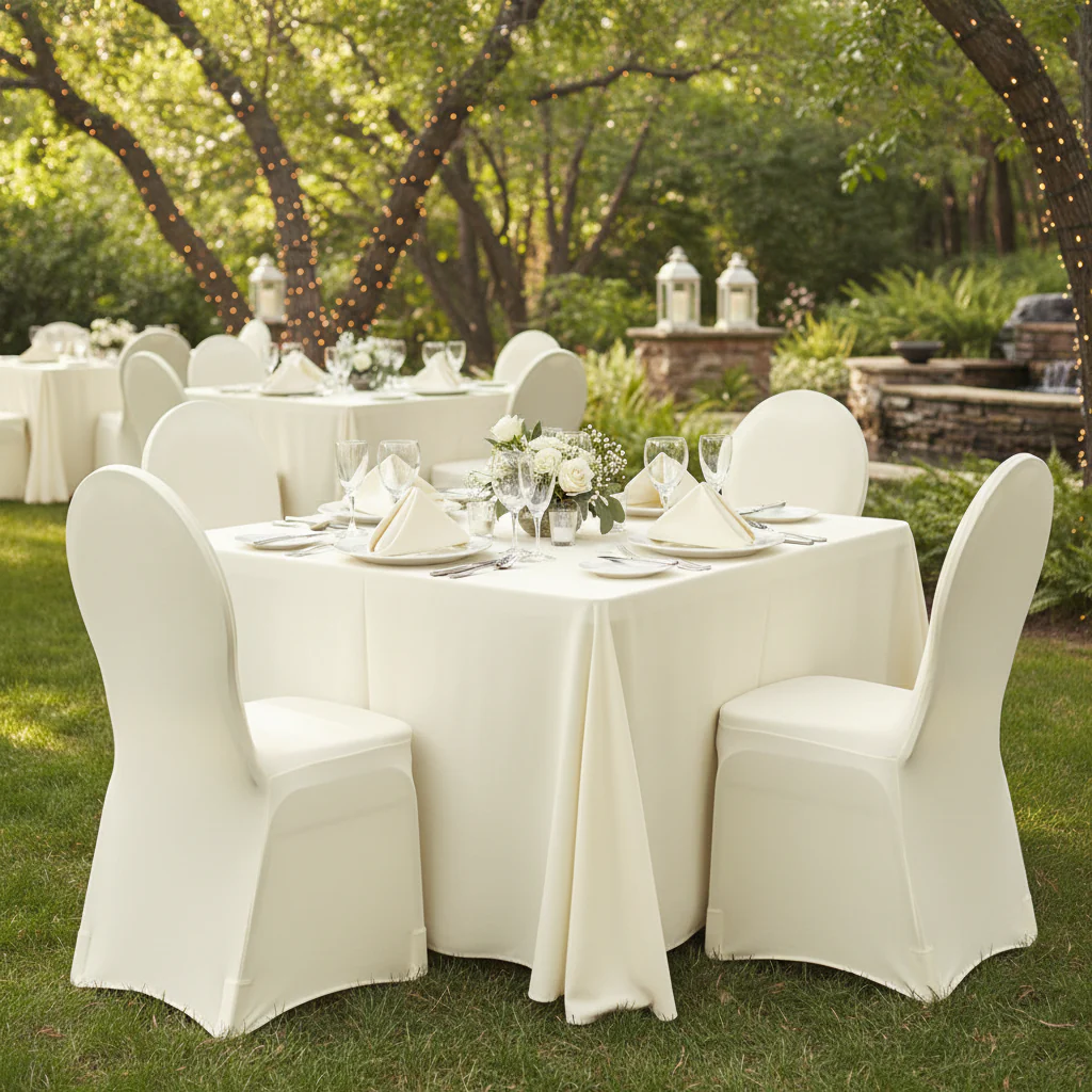Spandex Banquet Chair Cover - Ivory - Image 3