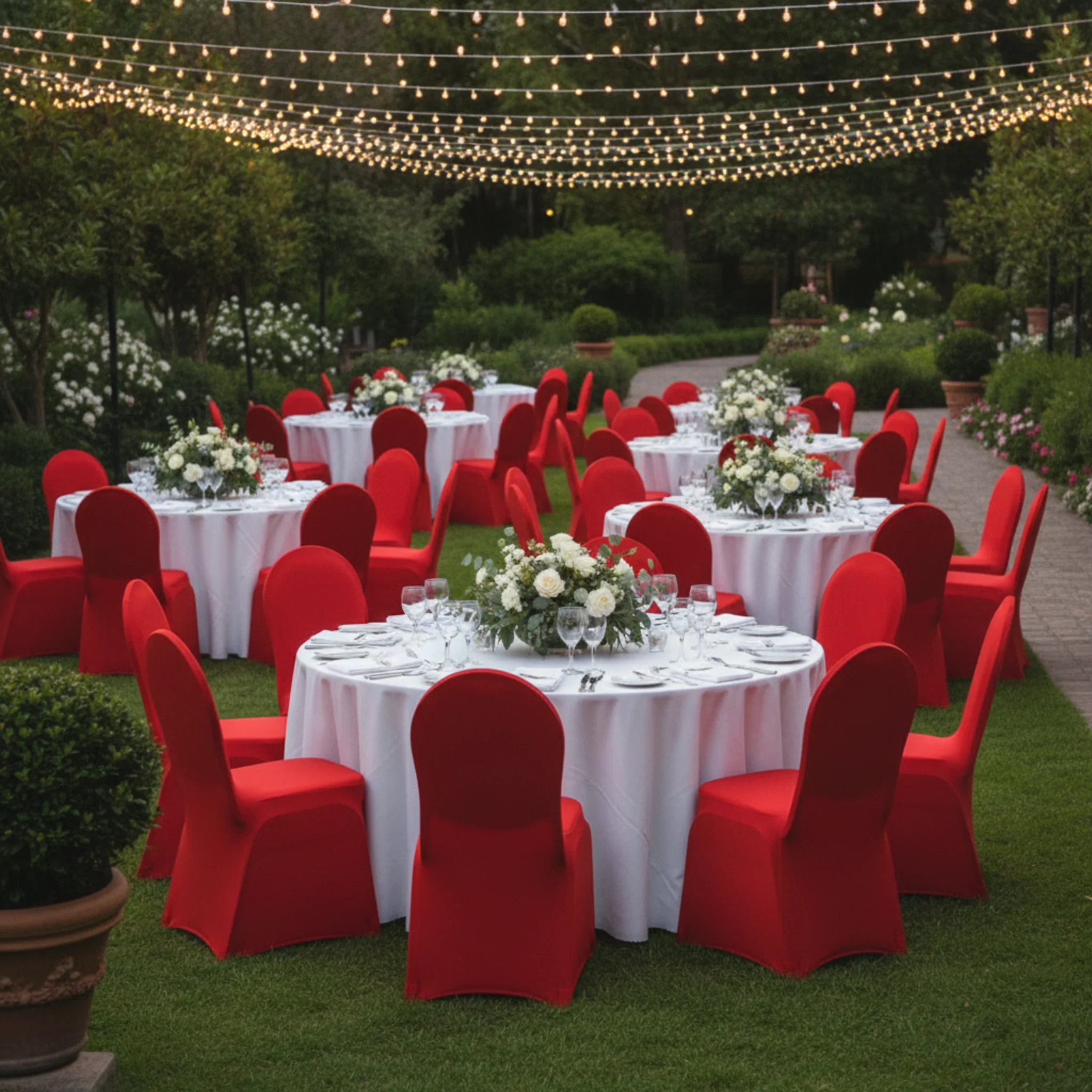 Spandex Banquet Chair Cover - Red - Image 3