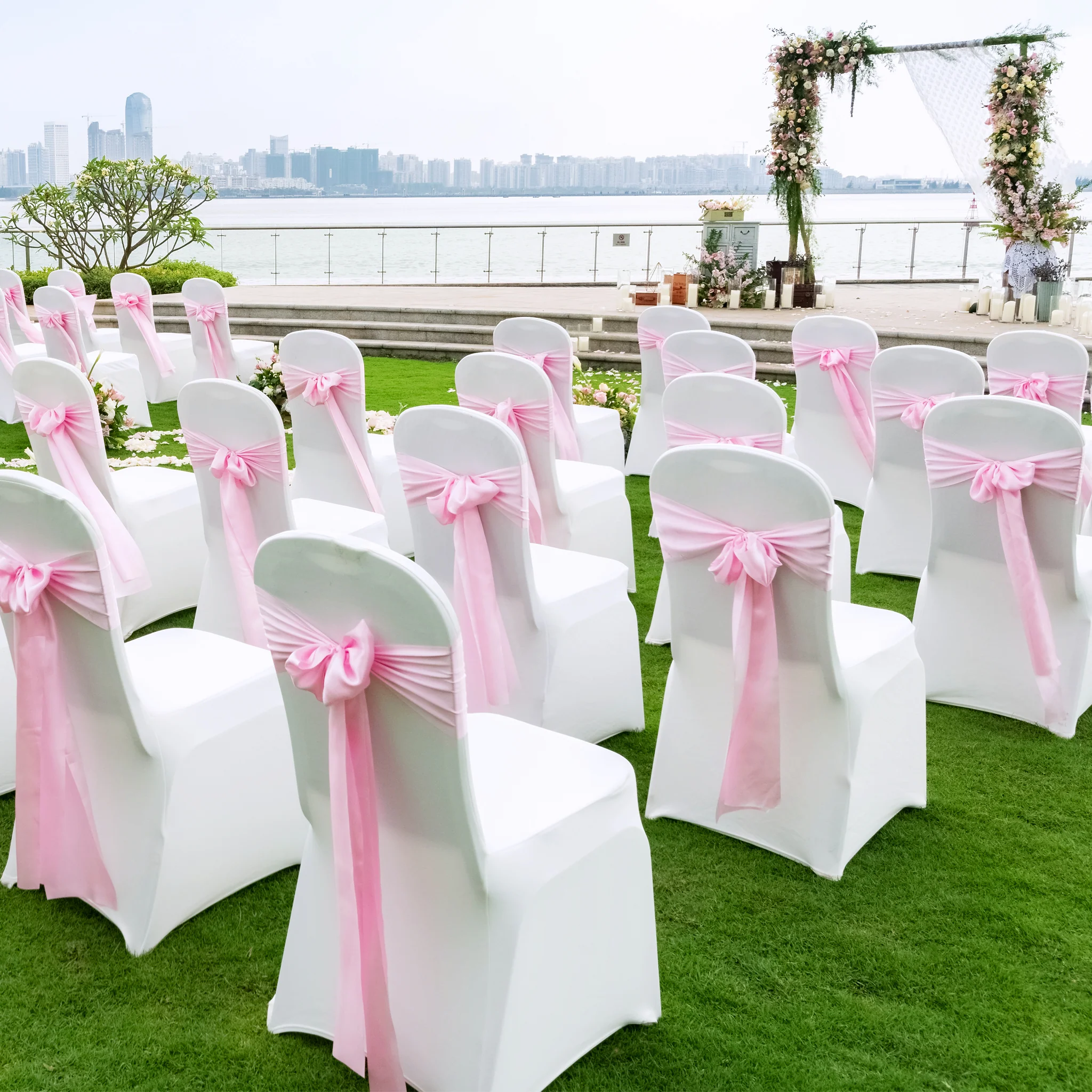 Spandex Banquet Chair Cover - White - Image 3