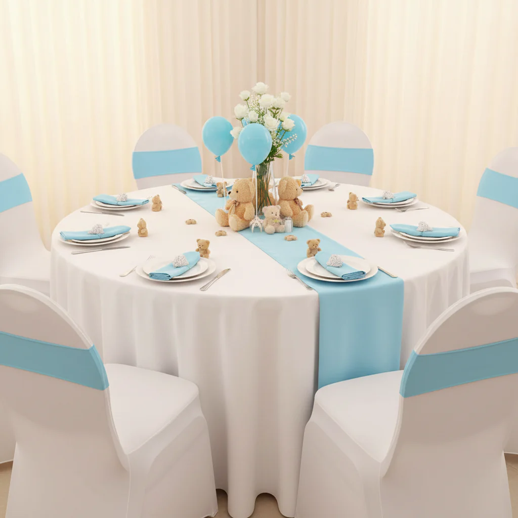 Spandex Chair Band - Baby Blue - Image 3