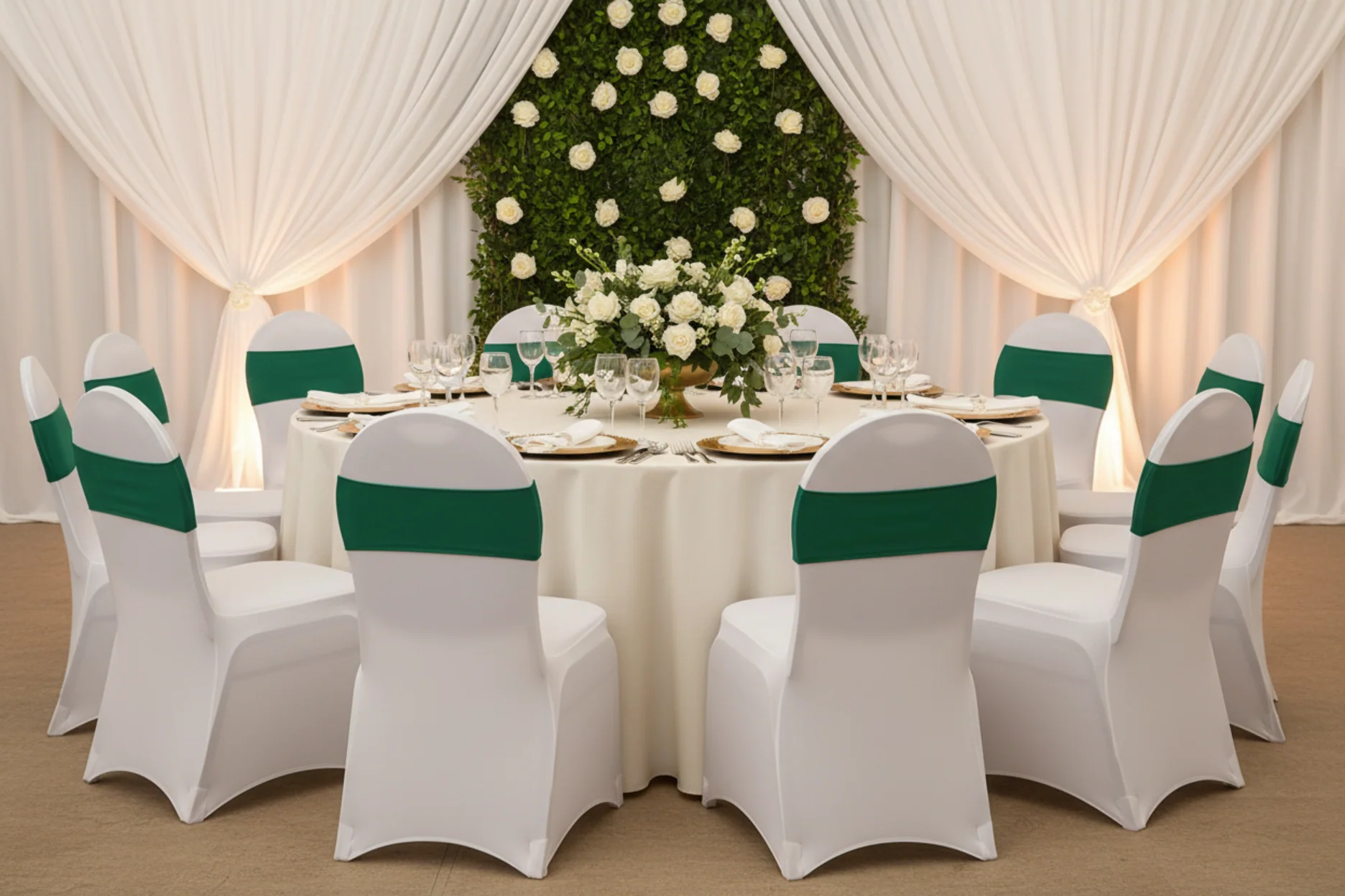 Spandex Chair Band - Emerald Green - Image 3