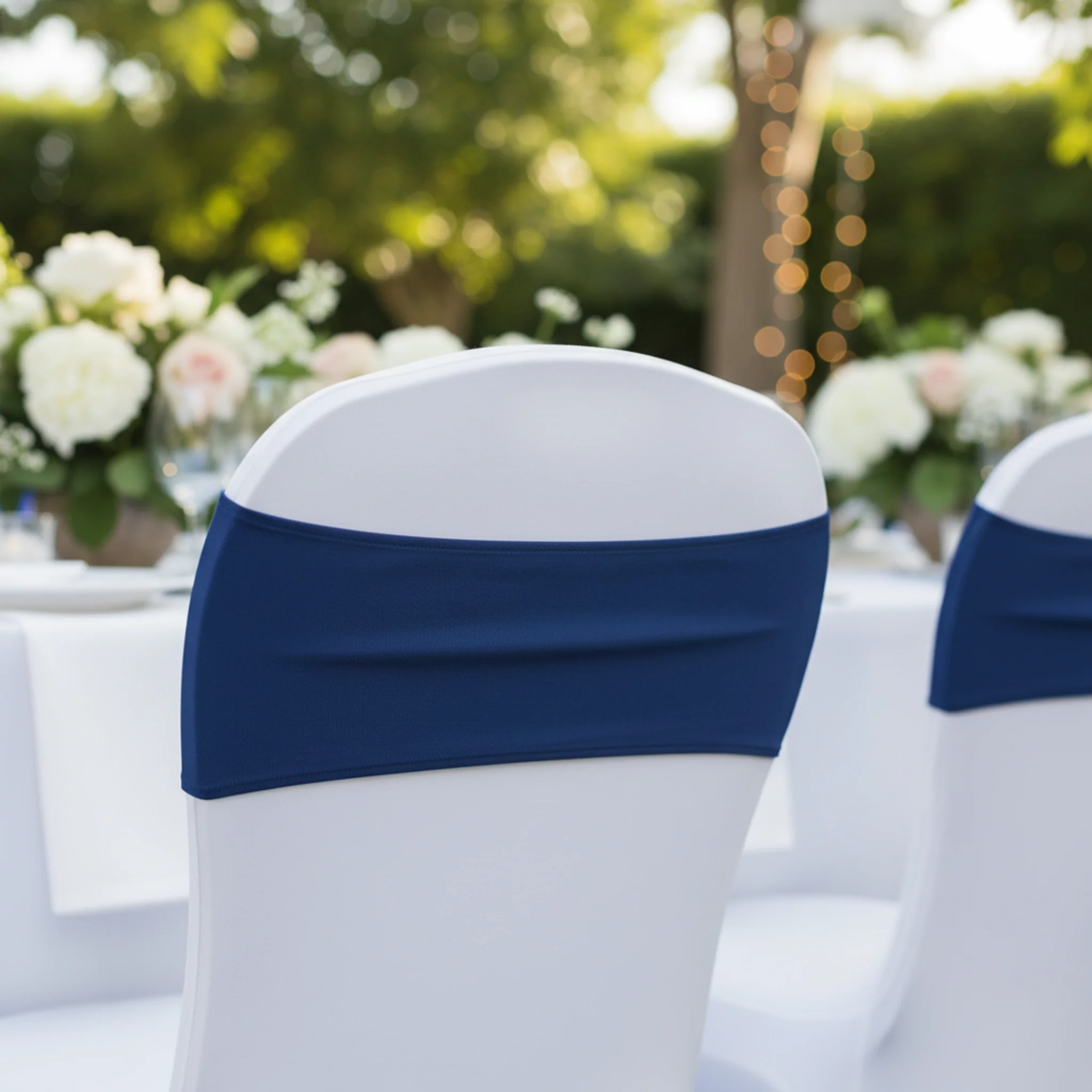 Spandex Chair Band - Navy Blue - Image 2