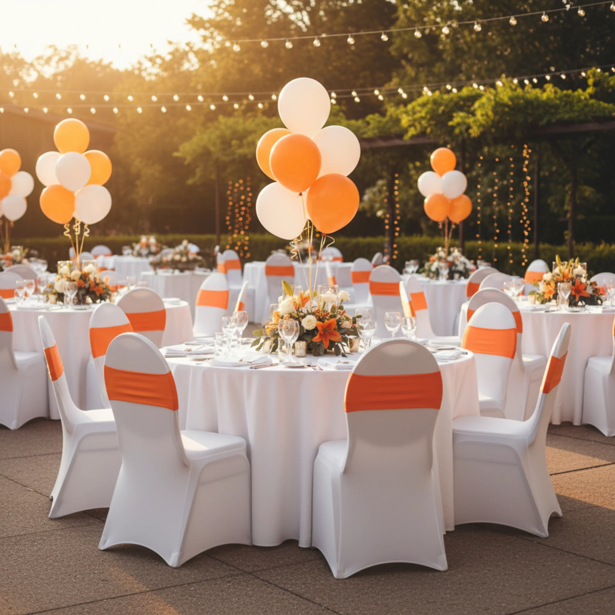 Spandex Chair Band - Orange - Image 5