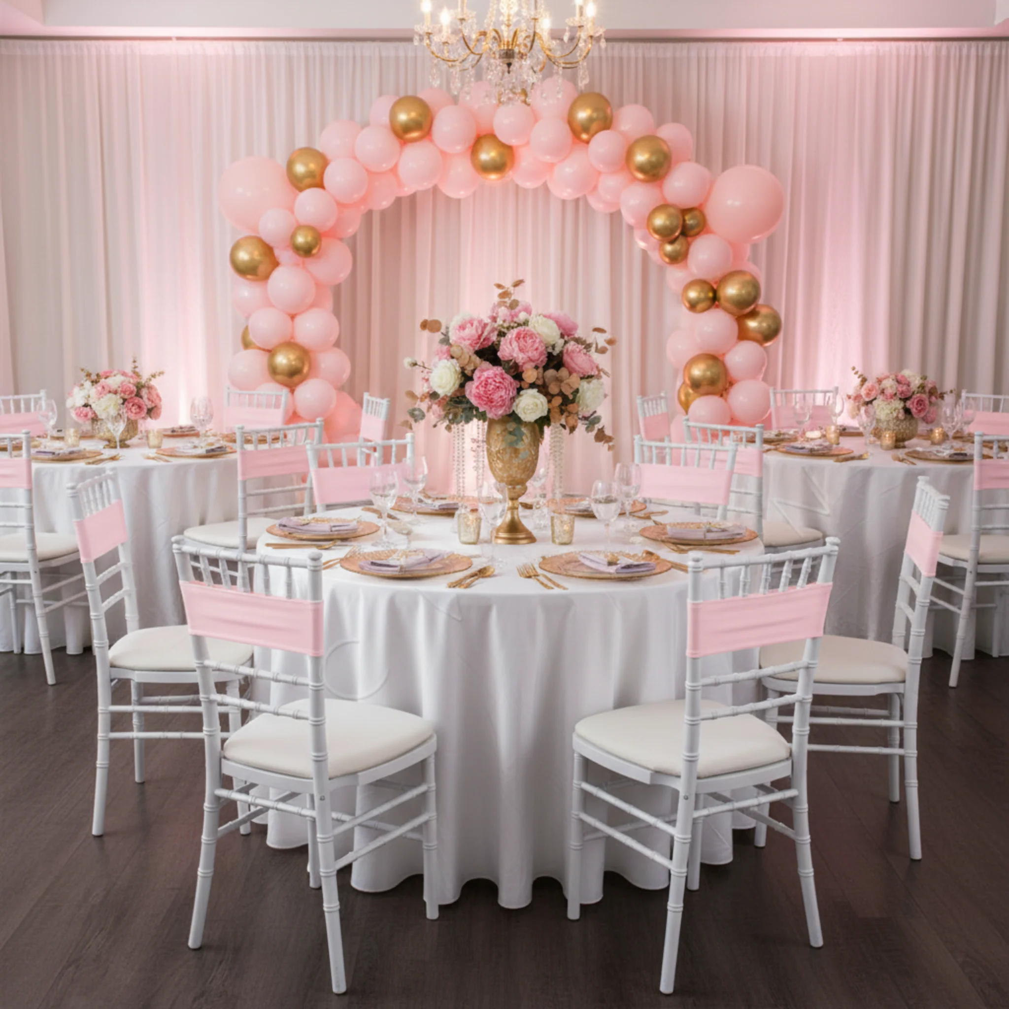 Spandex Chair Band - Pink - Image 3