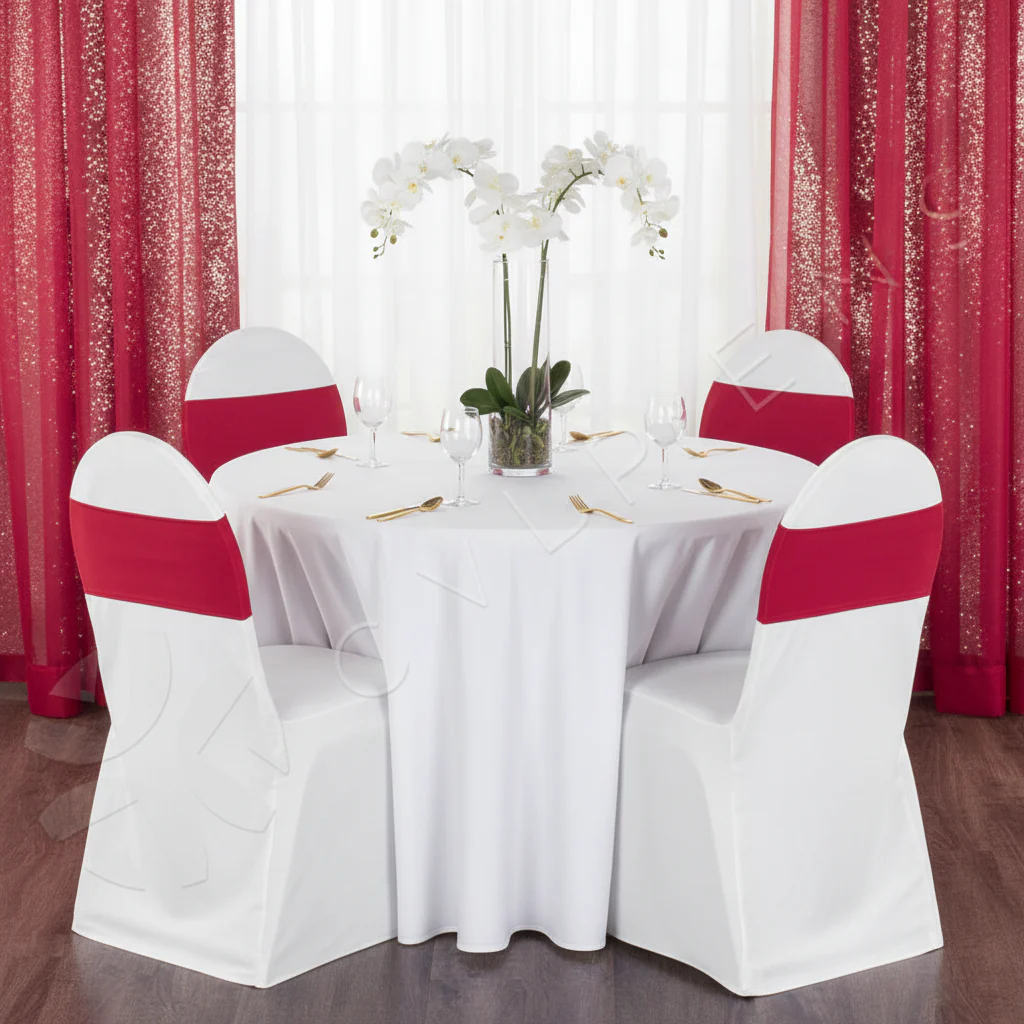 Spandex Chair Band - Red - Image 2