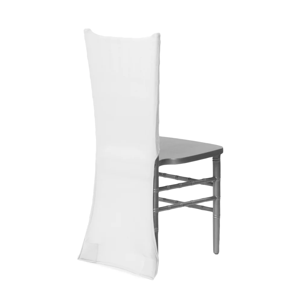 Spandex Chiavari Chair Back Cover - White - Image 2