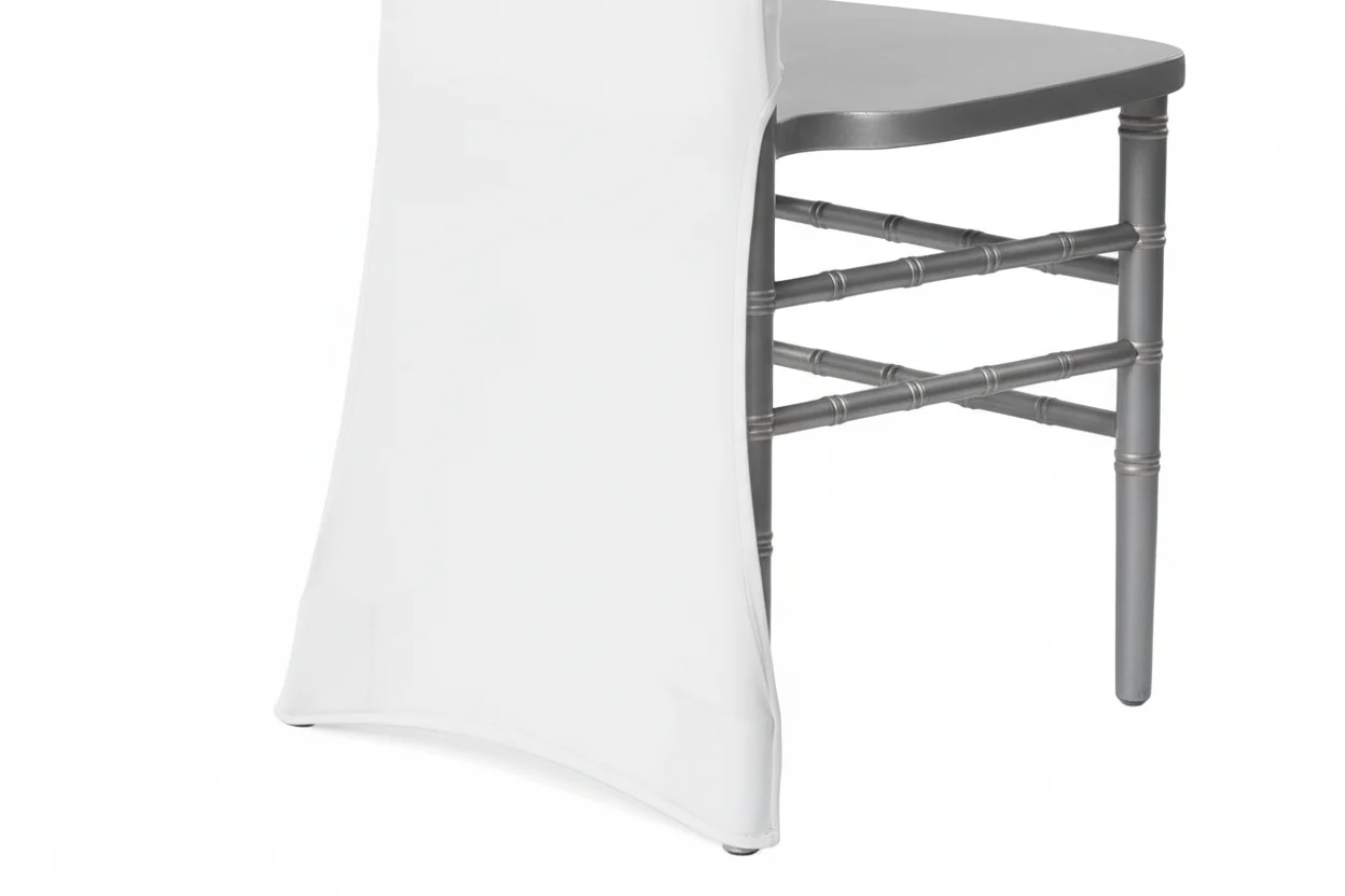 Spandex Chiavari Chair Back Cover - White - Image 4