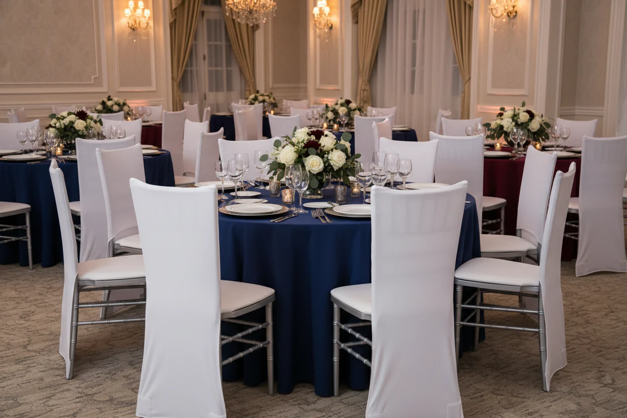 Spandex Chiavari Chair Back Cover - White - Image 5