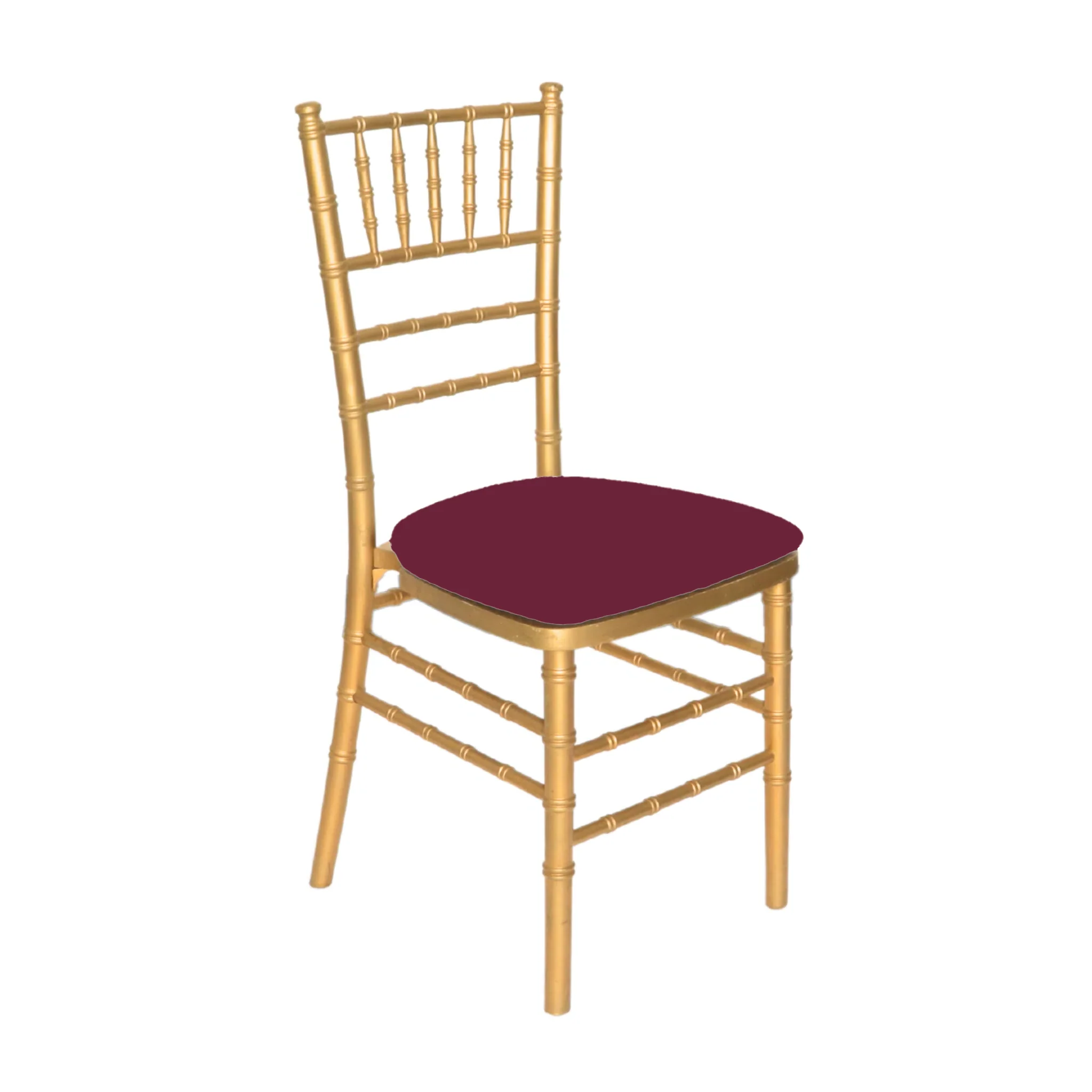 5 pcs/pk Spandex Chiavari Seat Pad Cover - Burgundy