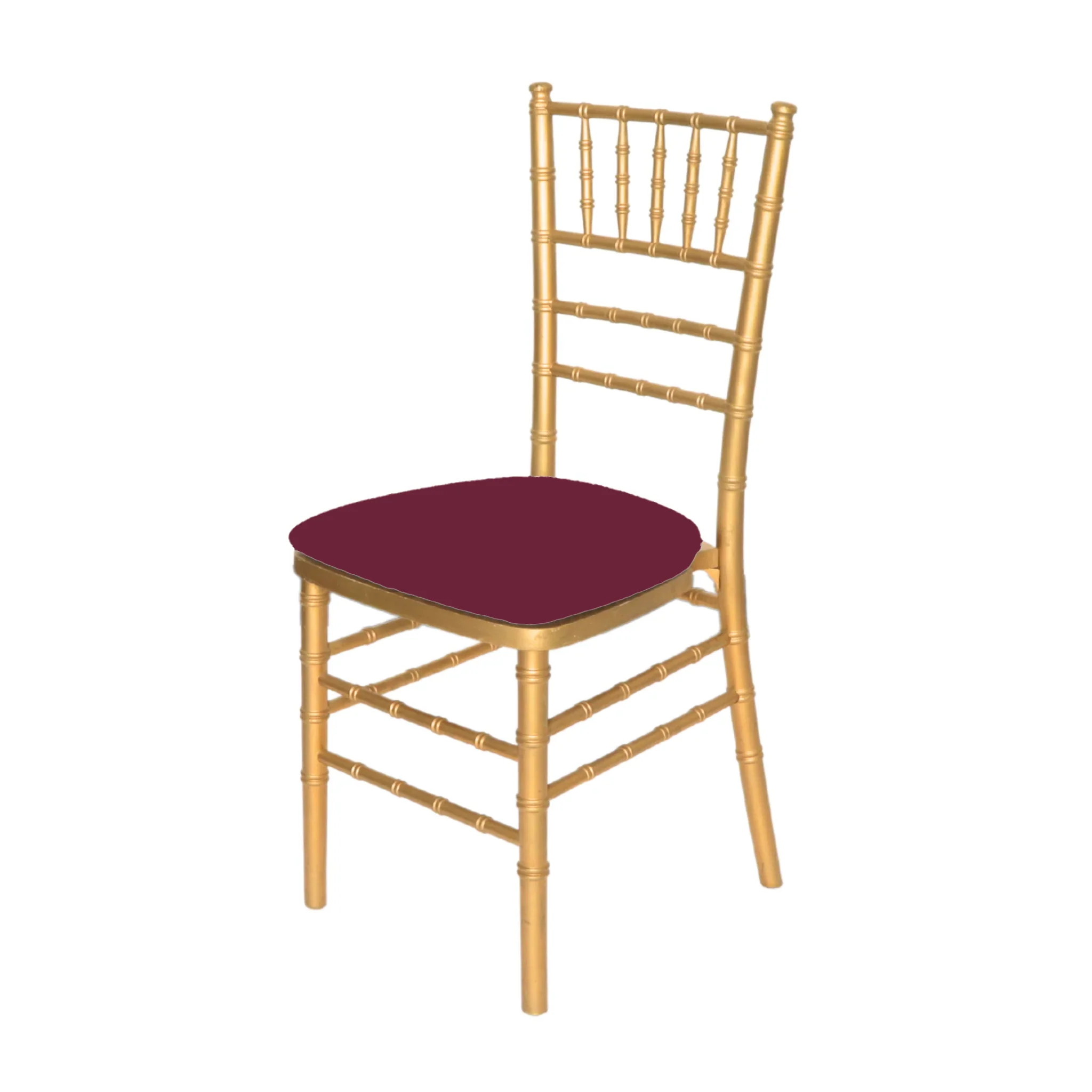 5 pcs/pk Spandex Chiavari Seat Pad Cover - Burgundy - Image 5