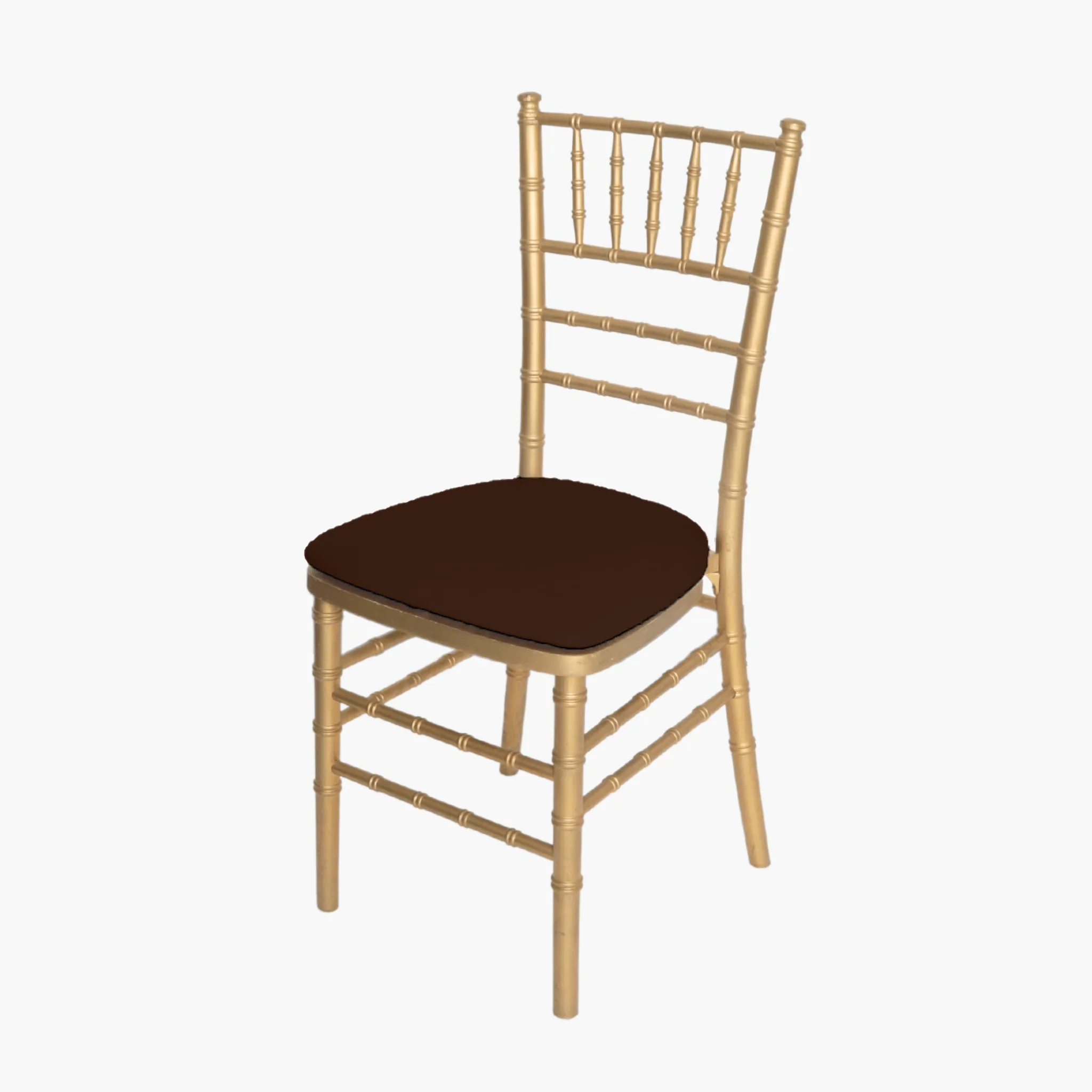 5 pcs/pk Spandex Chiavari Seat Pad Cover - Chocolate - Image 5